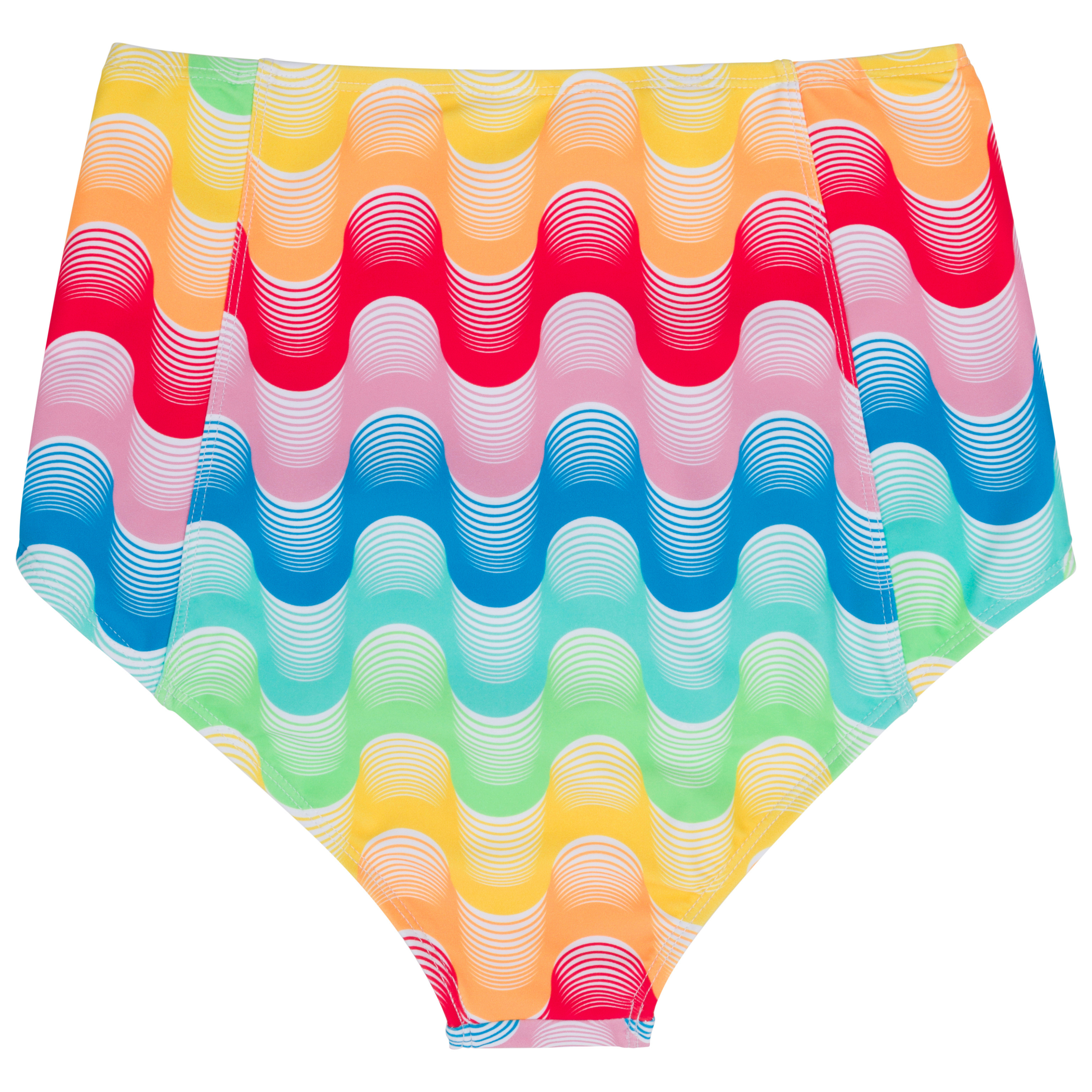 Women's High Waist Bikini Bottoms | "Surf's Up"-SwimZip UPF 50+ Sun Protective Swimwear & UV Zipper Rash Guards-pos13