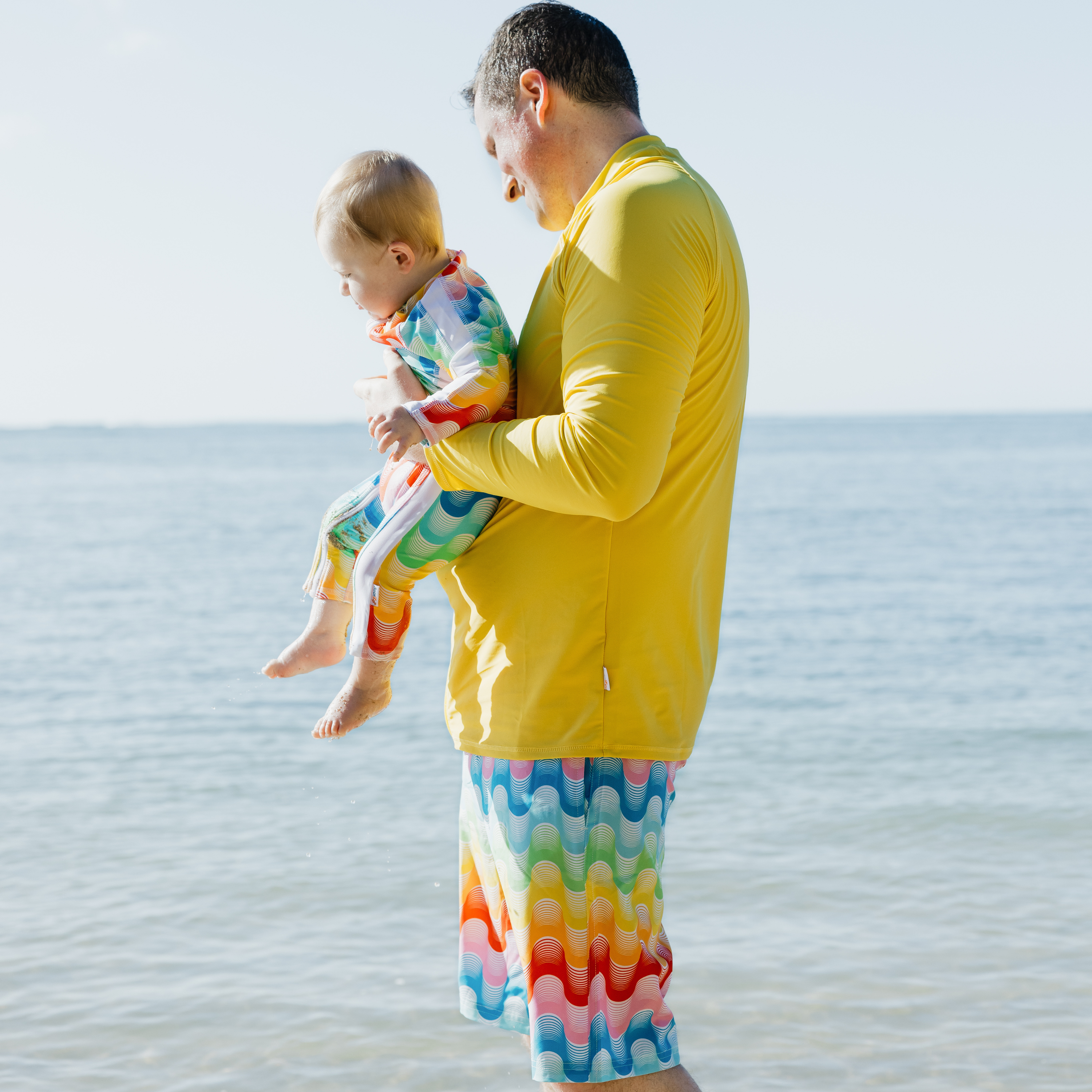 Men's 8" Swim Trunks Boxer Brief Liner | "Surf's Up"-SwimZip UPF 50+ Sun Protective Swimwear & UV Zipper Rash Guards-pos11