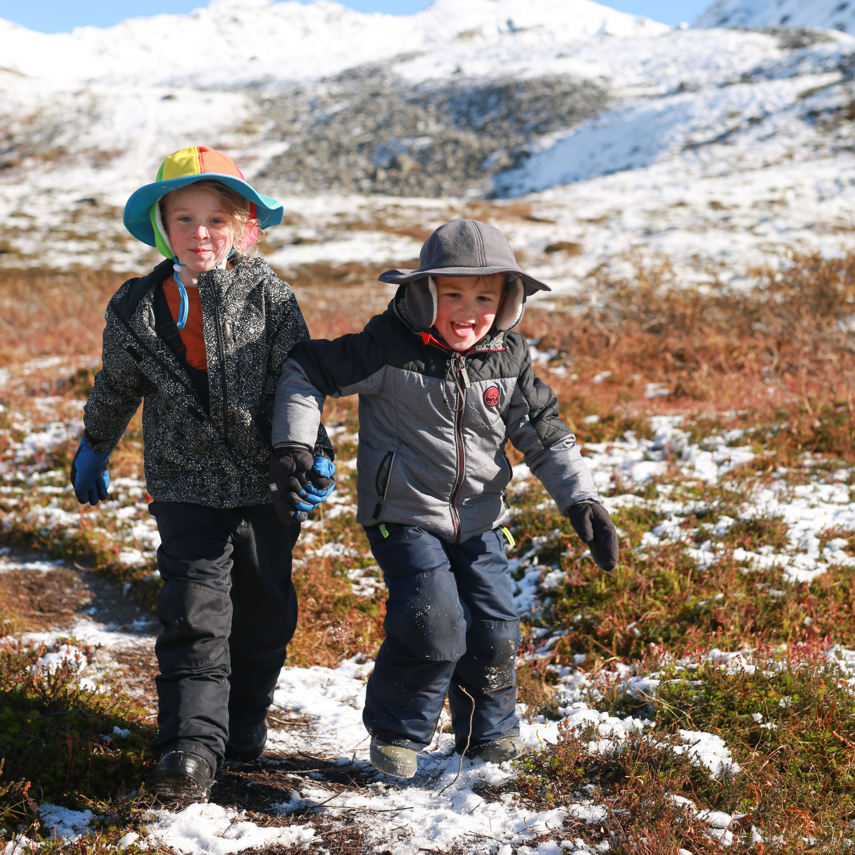 Kids Tundra Ear Flap Fleece Winter Wide Brim Sun Hat - Slate-SwimZip UPF 50+ Sun Protective Swimwear & UV Zipper Rash Guards-pos2