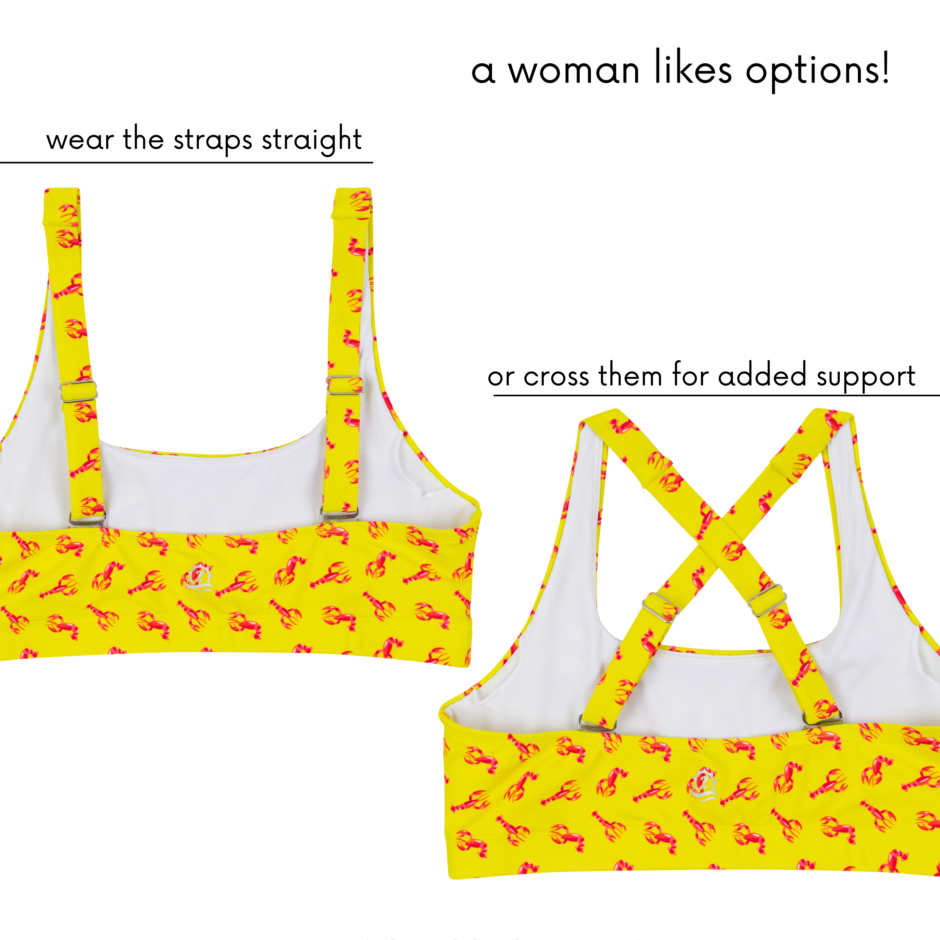 Women's Scoop Neck Bikini Top | "Lobster"-SwimZip UPF 50+ Sun Protective Swimwear & UV Zipper Rash Guards-pos7