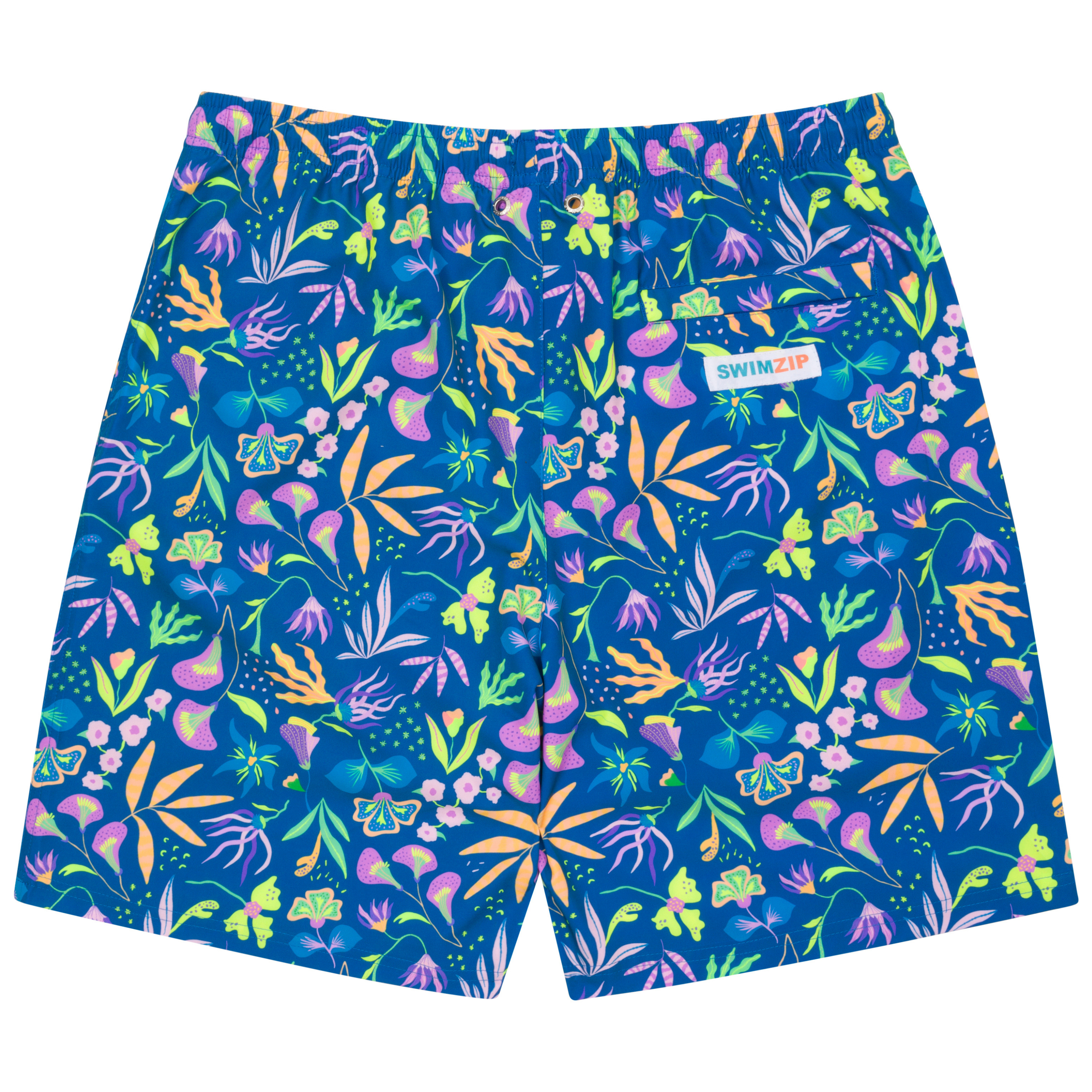 Men's 8" Swim Trunks Boxer Brief Liner | "Tropadelic"-SwimZip UPF 50+ Sun Protective Swimwear & UV Zipper Rash Guards-pos12