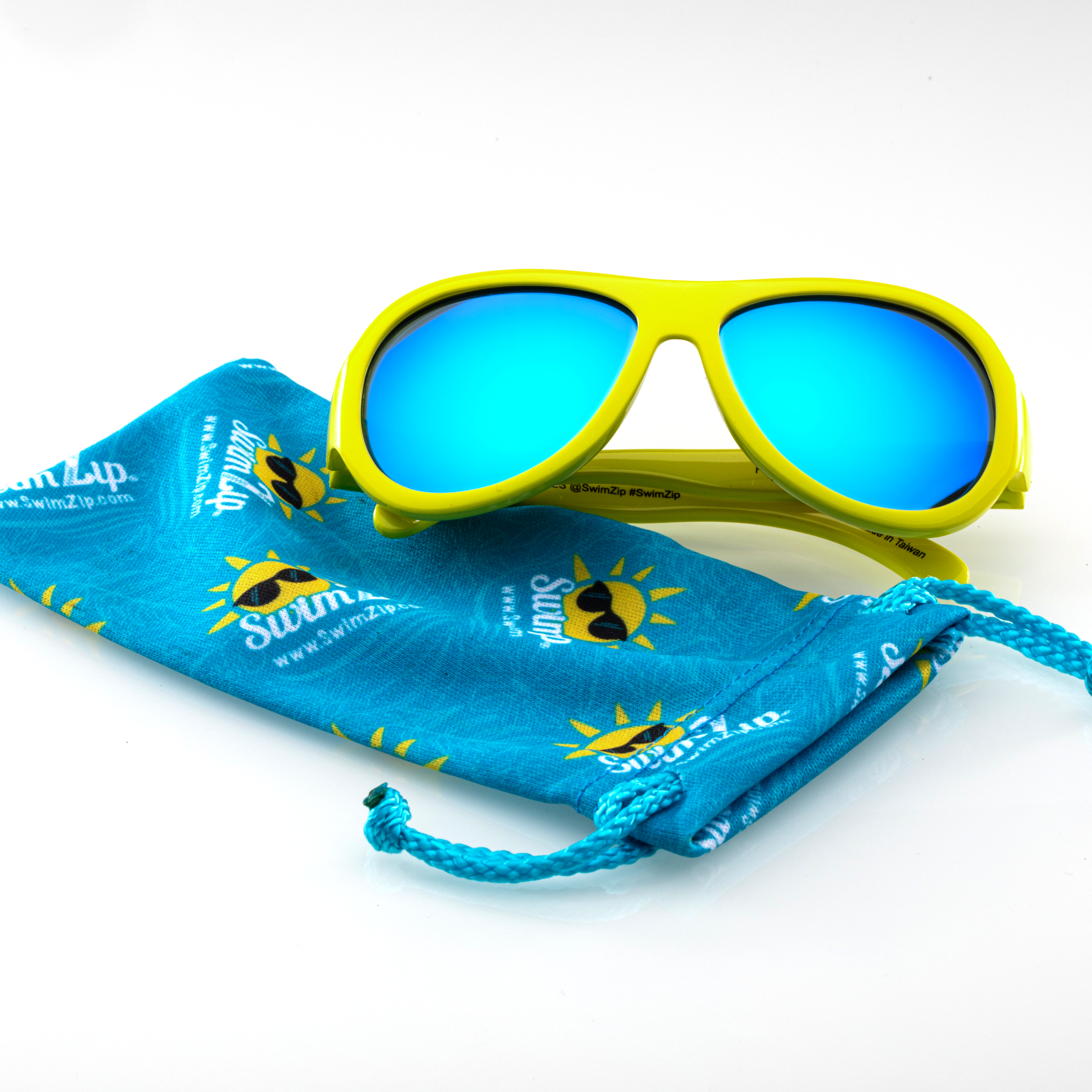 Kids Aviator Sunglasses - Sulphur Yellow-SwimZip UPF 50+ Sun Protective Swimwear & UV Zipper Rash Guards-pos4