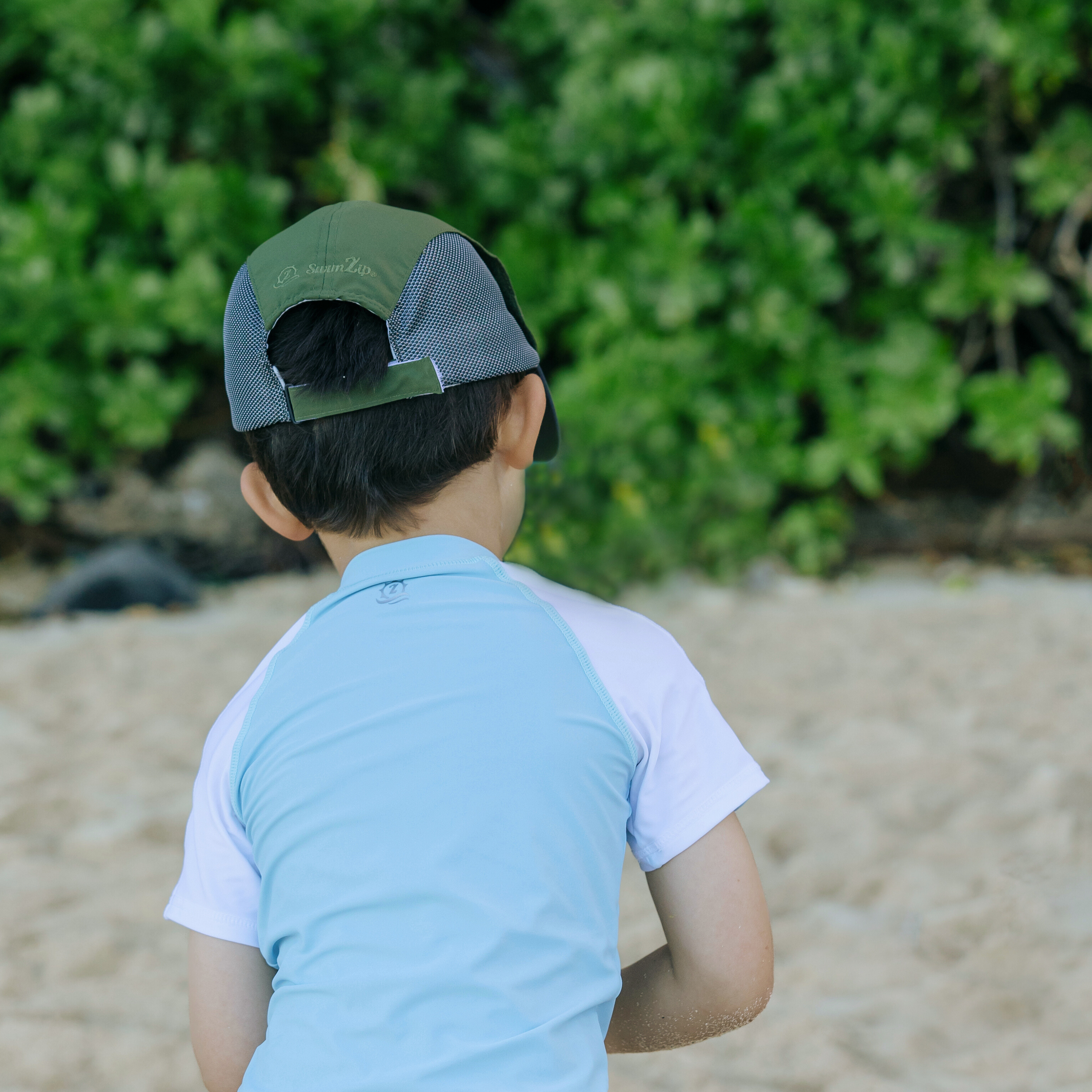 Adjustable UPF Baseball Hat - one-size fits all | Olive-SwimZip UPF 50+ Sun Protective Swimwear & UV Zipper Rash Guards-pos4
