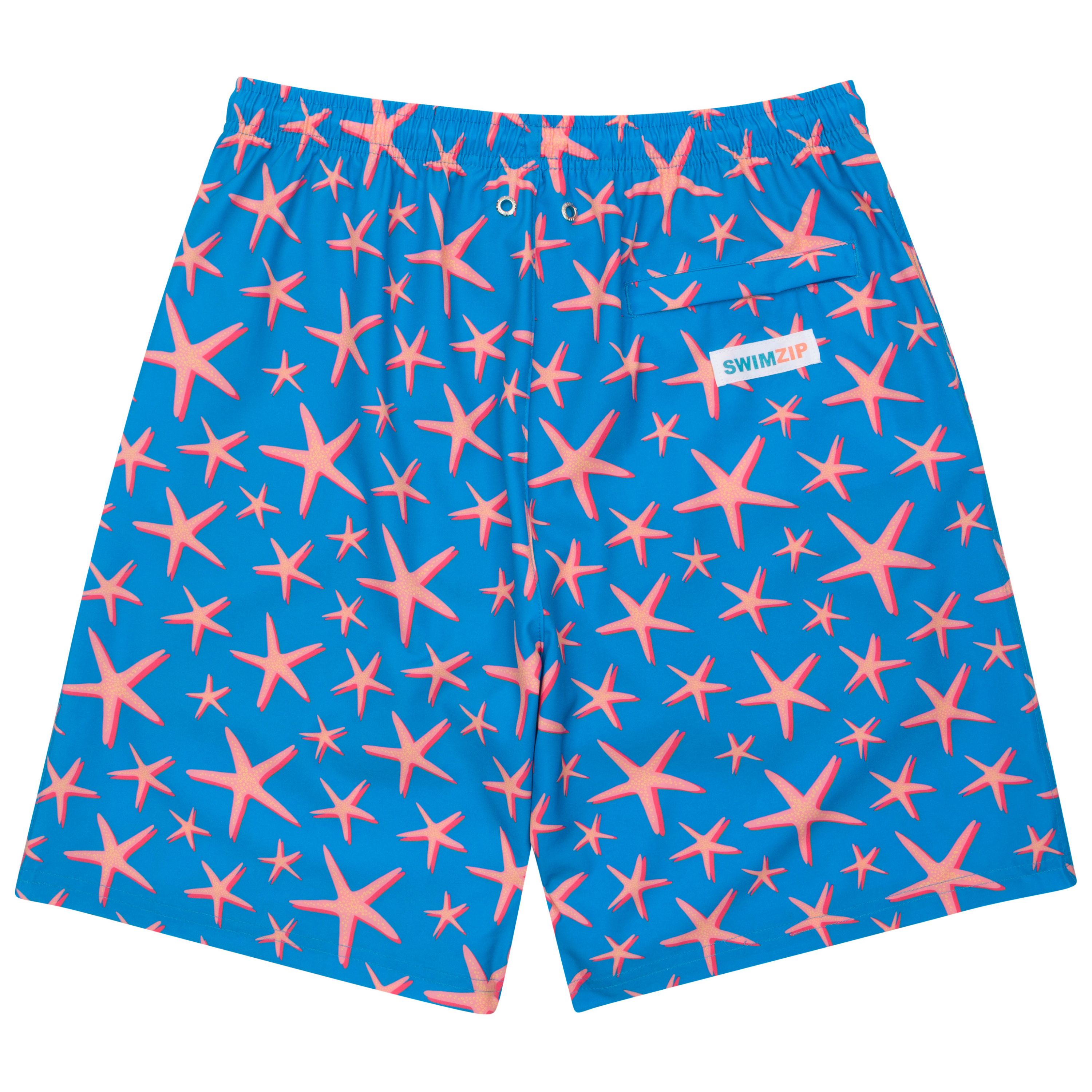 Men's 8" Swim Trunks Boxer Brief Liner | "Starfish"-SwimZip UPF 50+ Sun Protective Swimwear & UV Zipper Rash Guards-pos12