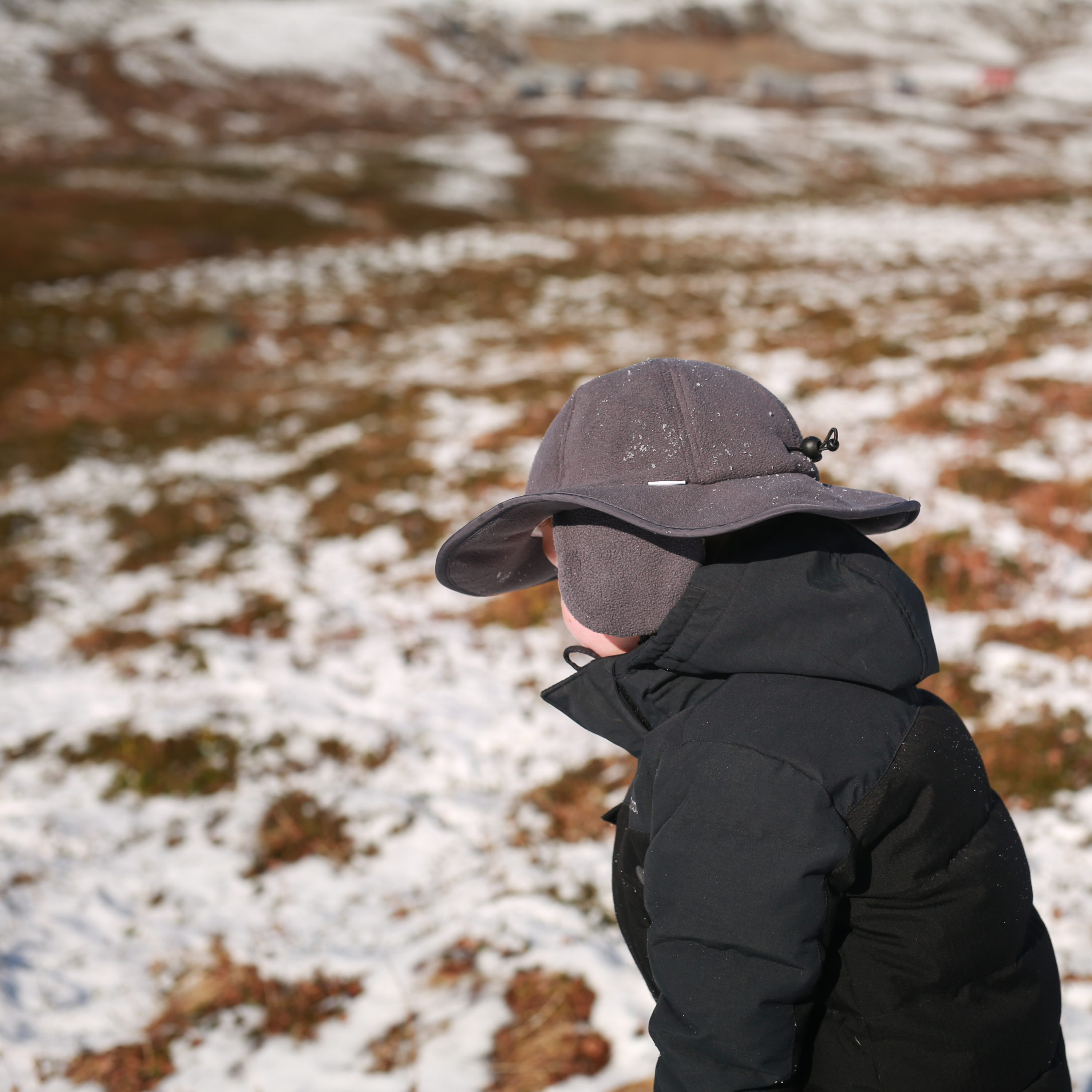 Kids Tundra Ear Flap Fleece Winter Wide Brim Sun Hat - Slate-SwimZip UPF 50+ Sun Protective Swimwear & UV Zipper Rash Guards-pos8