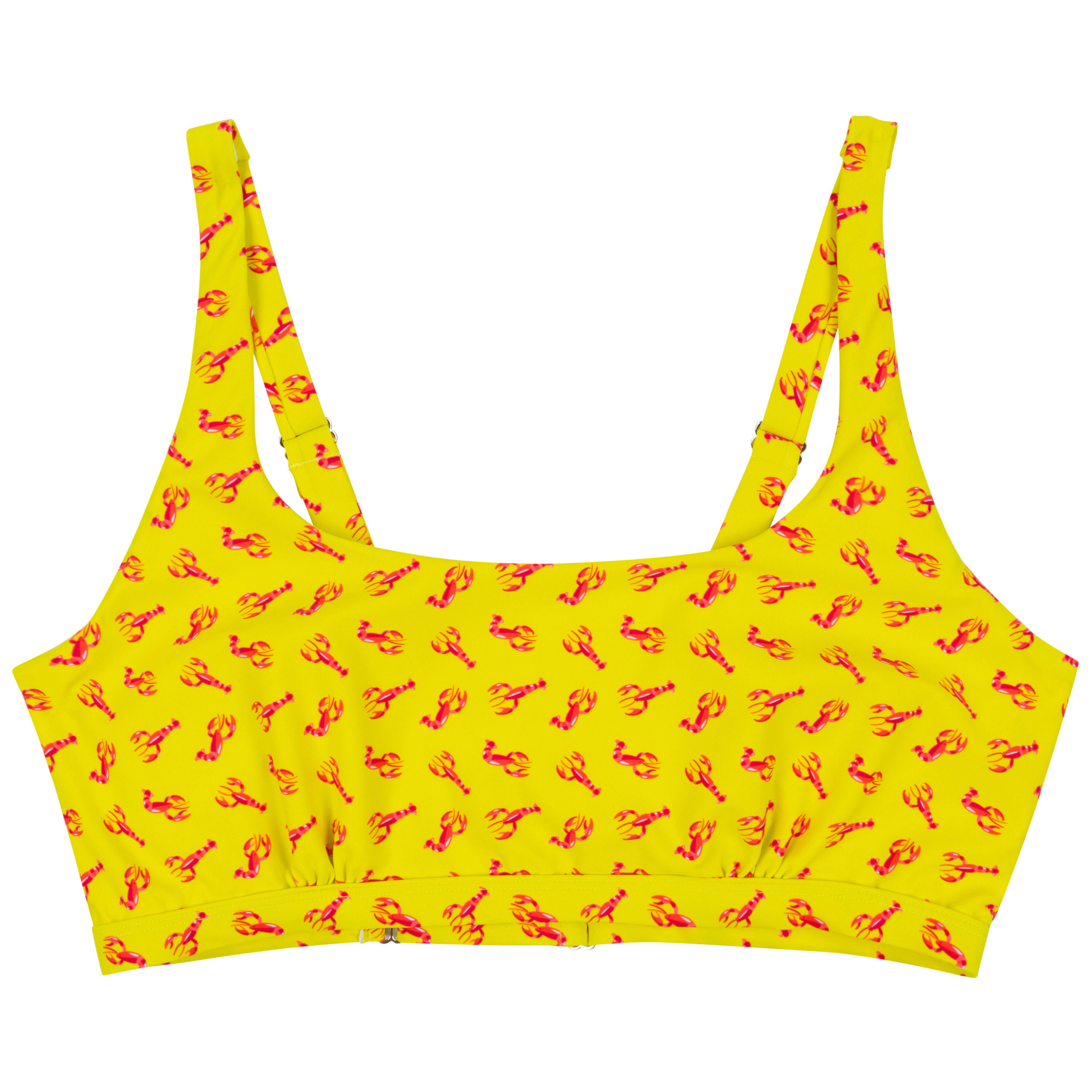 Women's Scoop Neck Bikini Top Plus Size | "Lobster"-SwimZip UPF 50+ Sun Protective Swimwear & UV Zipper Rash Guards-pos1