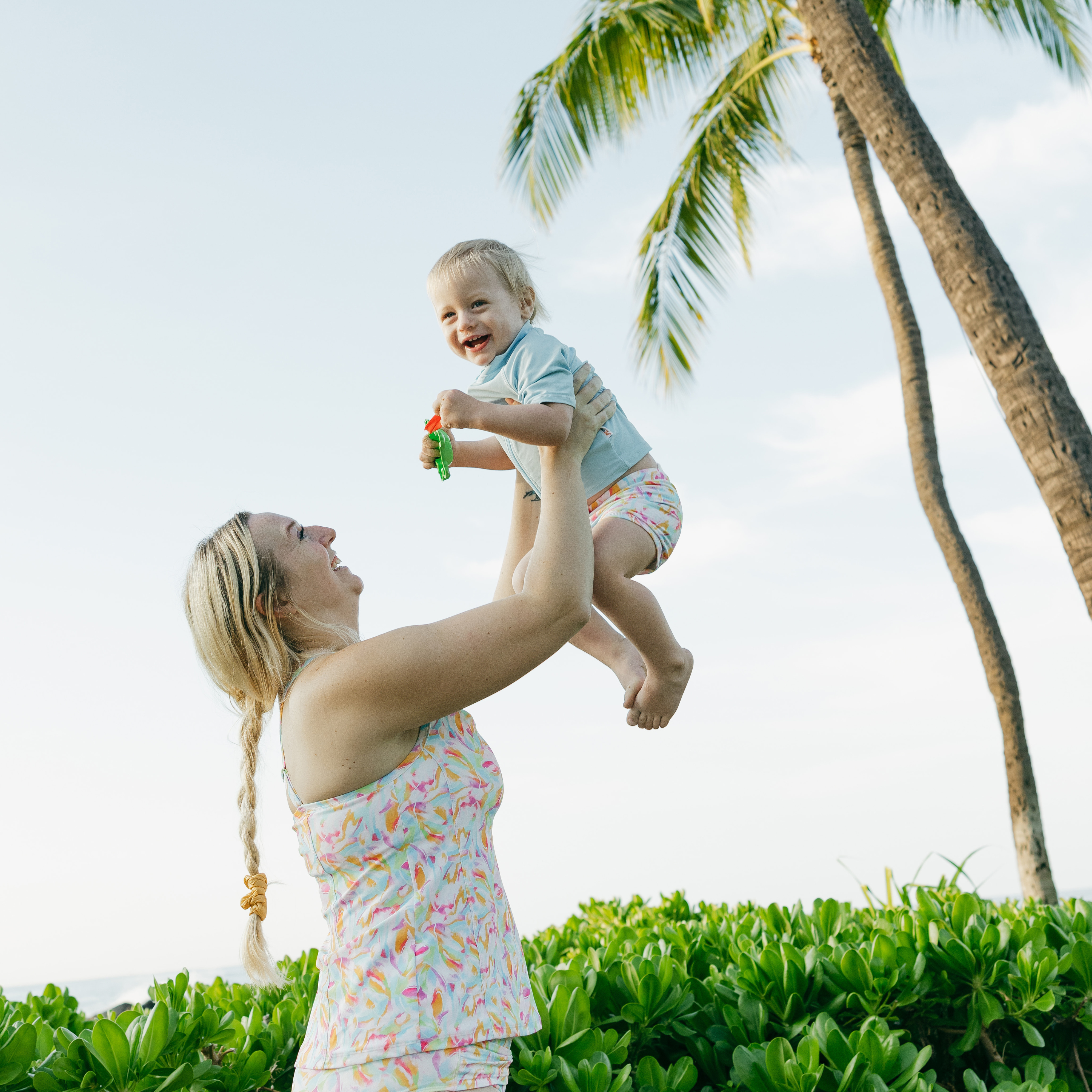 Kids Euro Swim Shorties | "Petals"-SwimZip UPF 50+ Sun Protective Swimwear & UV Zipper Rash Guards-pos7