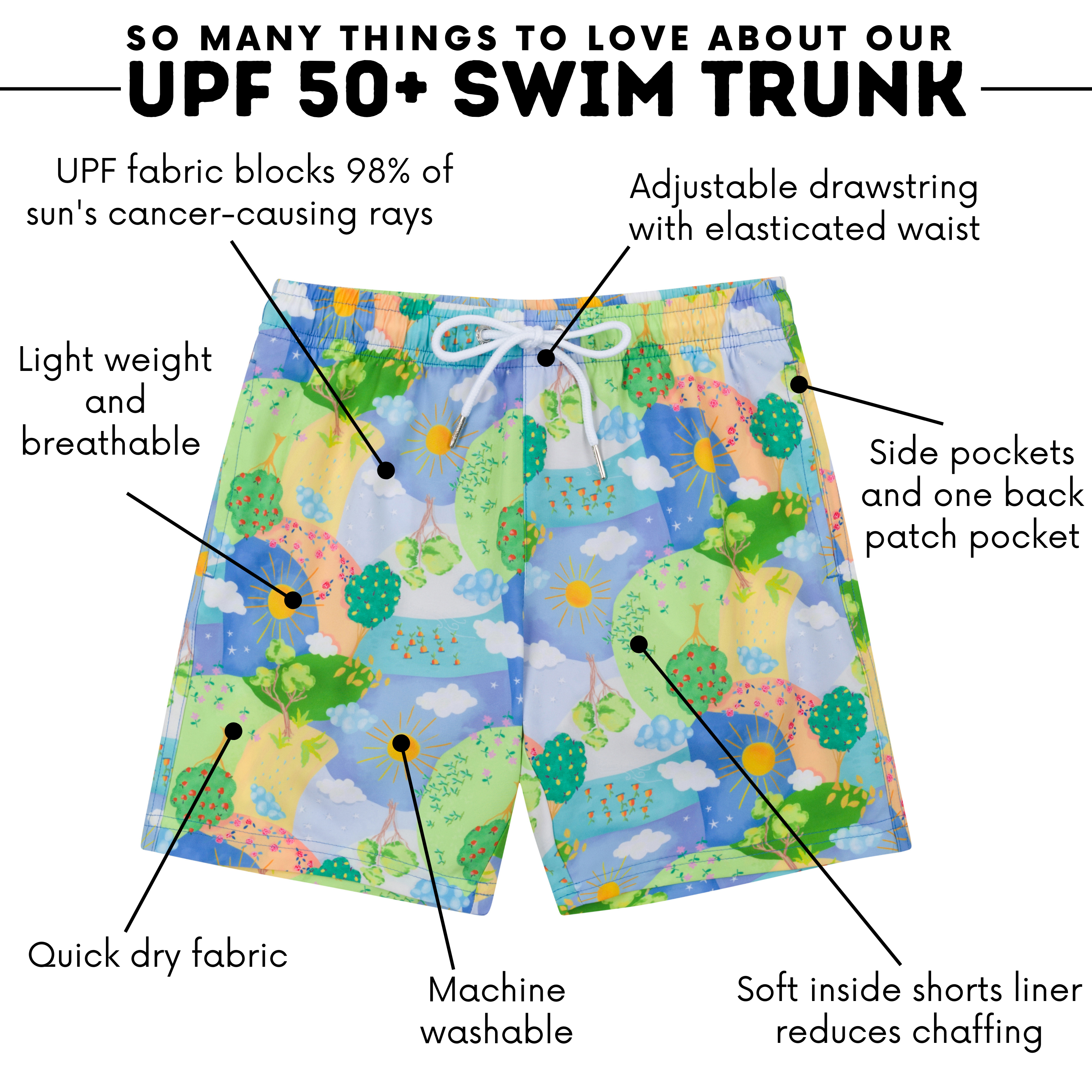 Boys Swim Trunks Boxer Brief Liner (sizes 6-14) | “Sunshine"-SwimZip UPF 50+ Sun Protective Swimwear & UV Zipper Rash Guards-pos4
