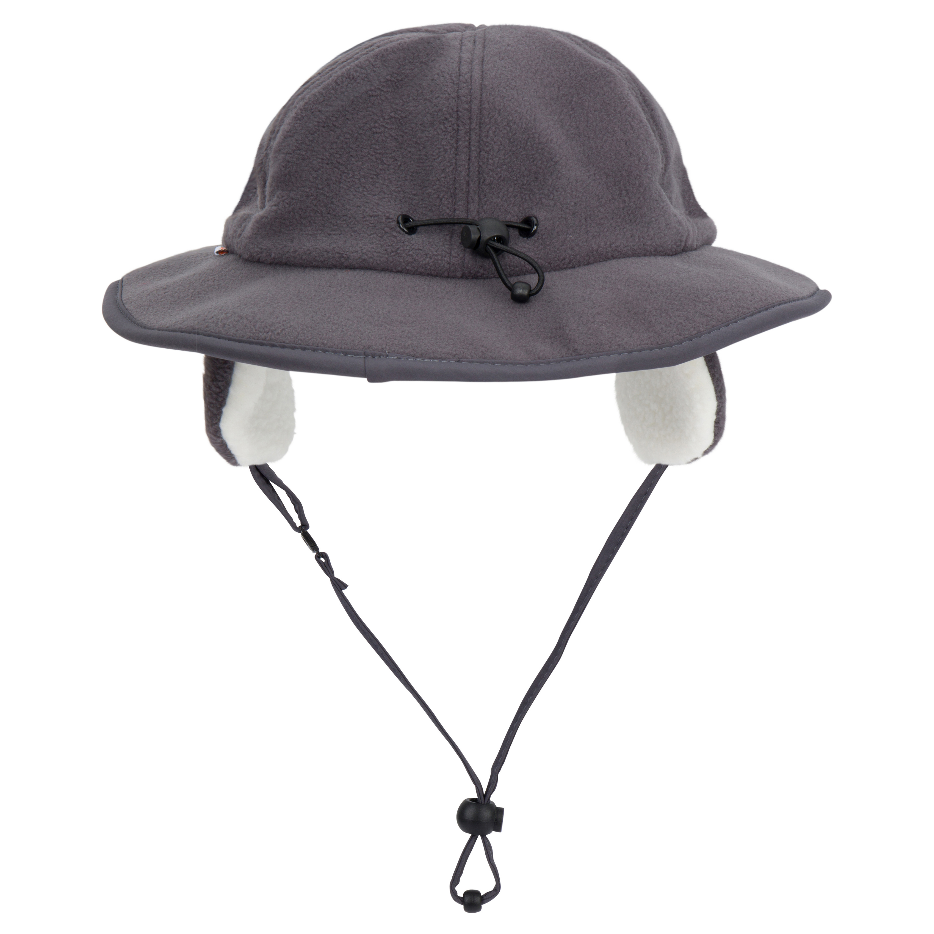 Kids Tundra Ear Flap Fleece Winter Wide Brim Sun Hat - Slate-SwimZip UPF 50+ Sun Protective Swimwear & UV Zipper Rash Guards-pos13