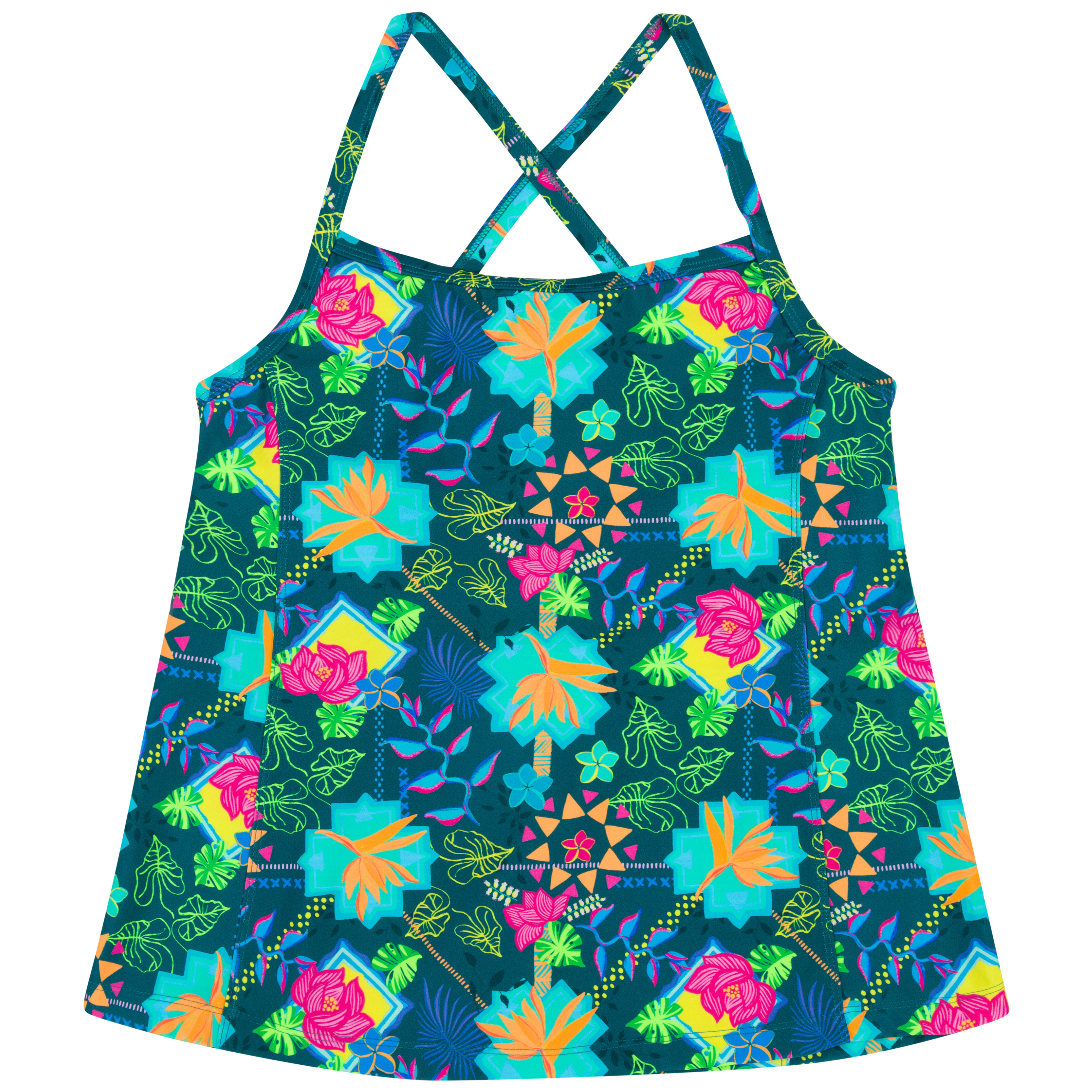 Women’s Strappy A-Line Tankini Top | “Summer Max"-XS-Summer Max-SwimZip UPF 50+ Sun Protective Swimwear & UV Zipper Rash Guards-pos1