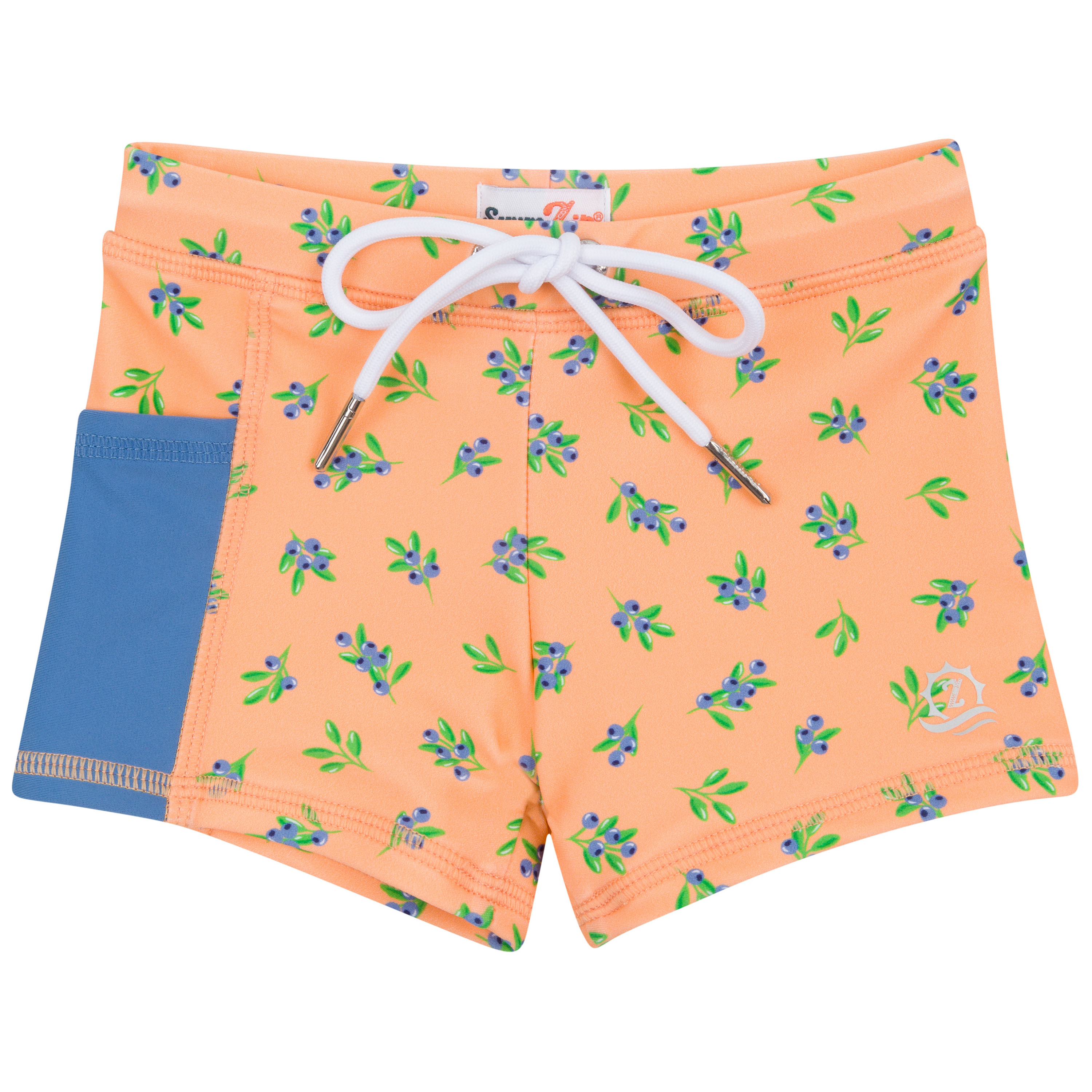 Kids Euro Swim Shorties | "Berry Bliss"-6-12 Month-Berry Bliss-SwimZip UPF 50+ Sun Protective Swimwear & UV Zipper Rash Guards-pos1