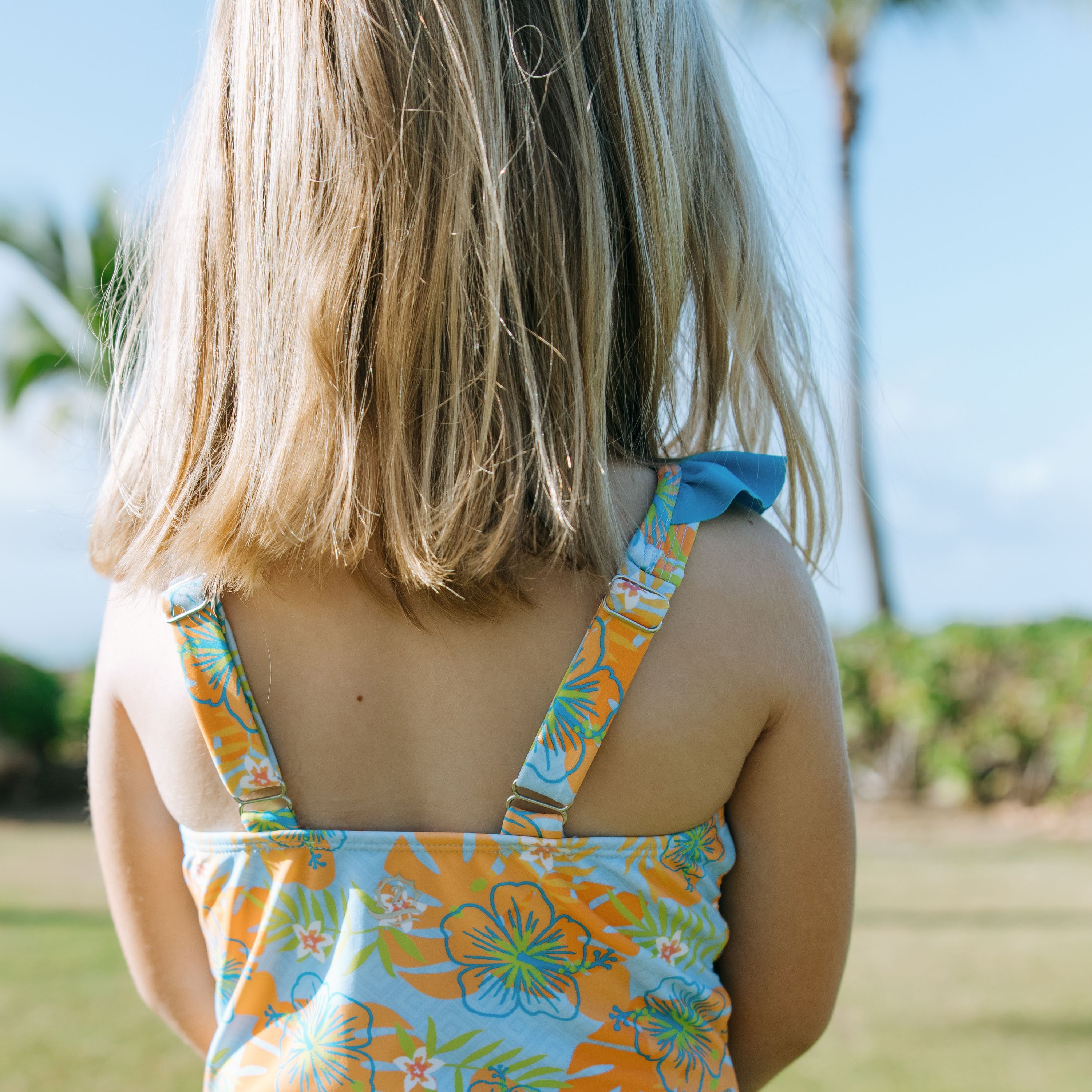 Girls Ruffle One-Piece Swimsuit | "Too Sweet" Groovy-SwimZip UPF 50+ Sun Protective Swimwear & UV Zipper Rash Guards-pos5