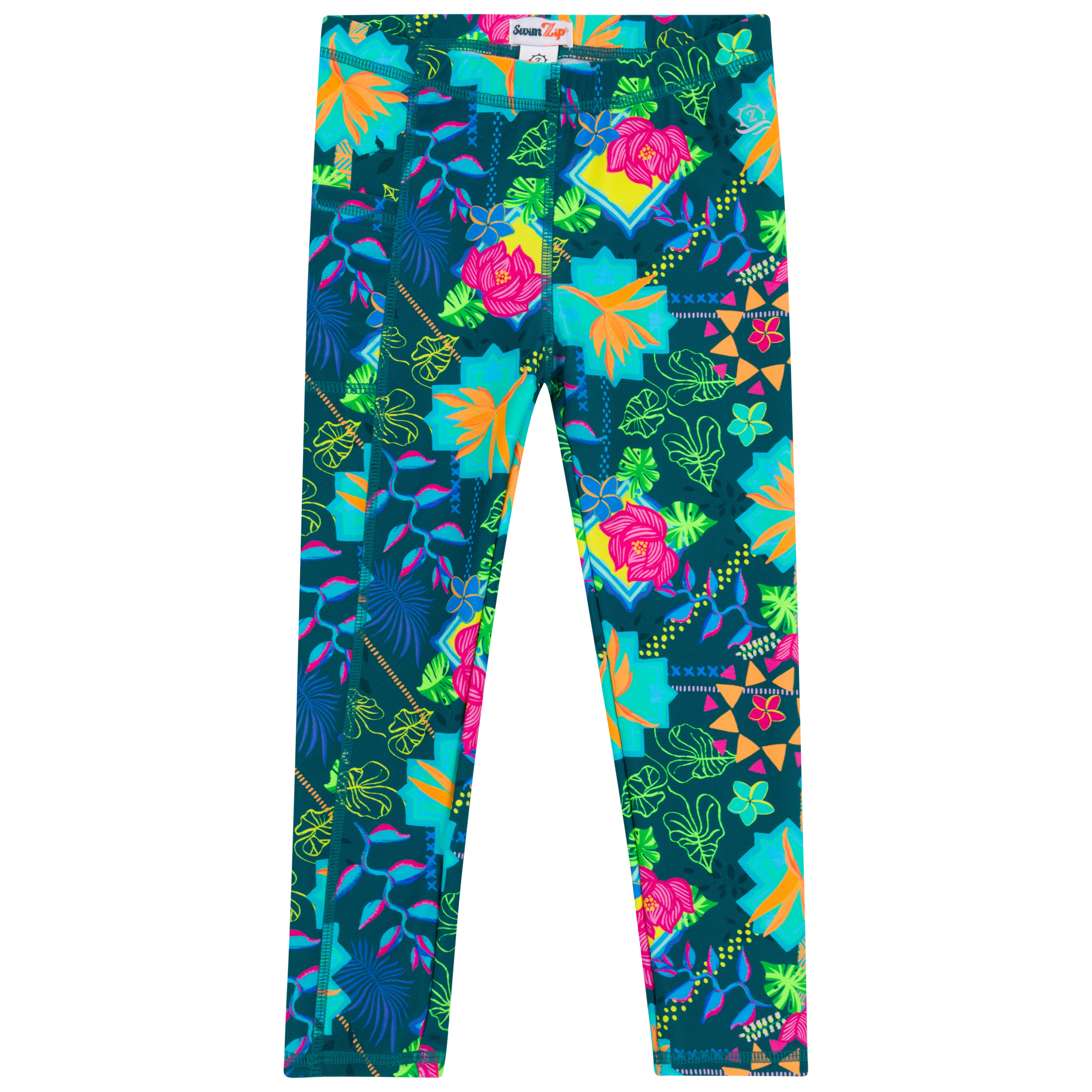 Kids Swim Pants | "Summer Max"-6-12 Month-Summer Max-SwimZip UPF 50+ Sun Protective Swimwear & UV Zipper Rash Guards-pos1