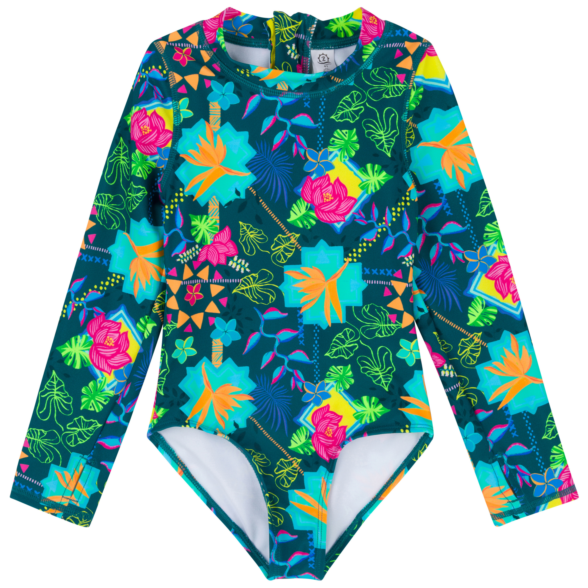 Girls Long Sleeve Surf Suit (One Piece Bodysuit) | 