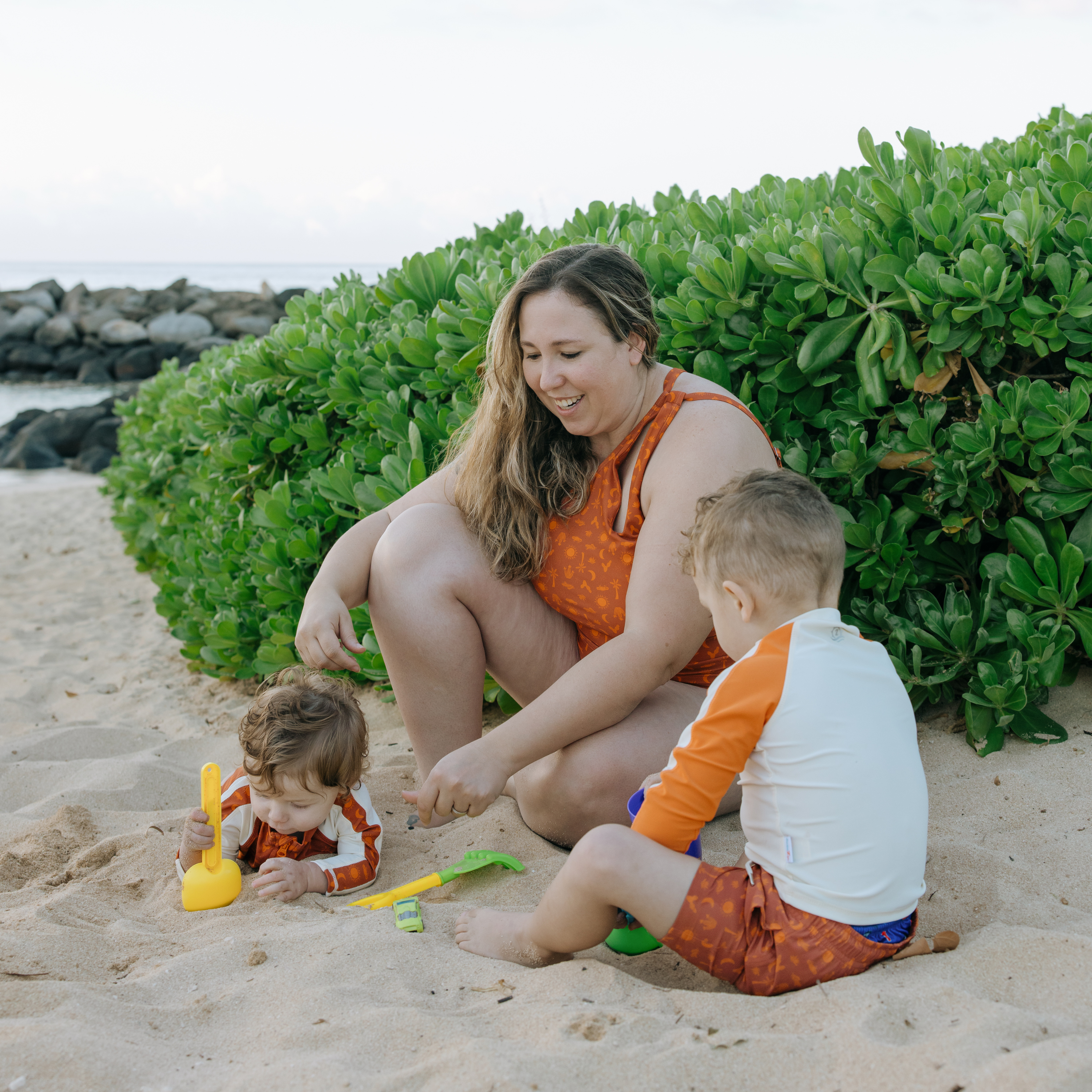 Women’s One Shoulder Crop Tankini Top | “Desert”-SwimZip UPF 50+ Sun Protective Swimwear & UV Zipper Rash Guards-pos7