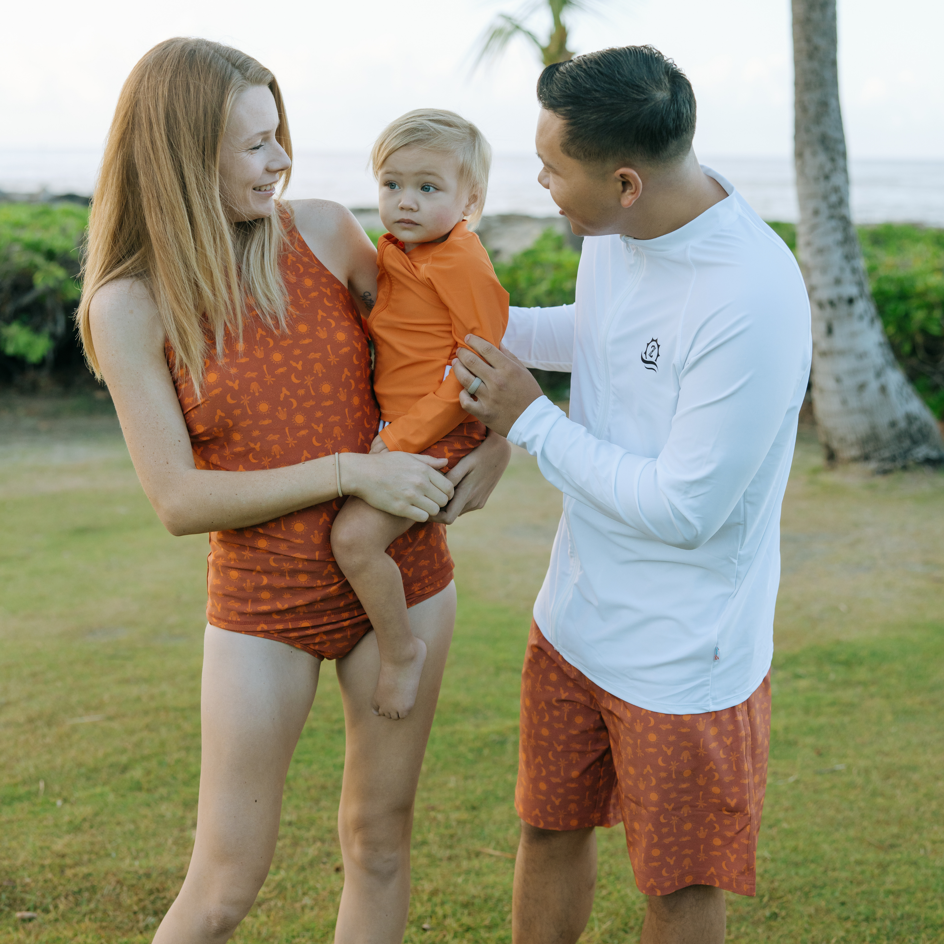 Kids Euro Swim Shorties | "Desert"-SwimZip UPF 50+ Sun Protective Swimwear & UV Zipper Rash Guards-pos5
