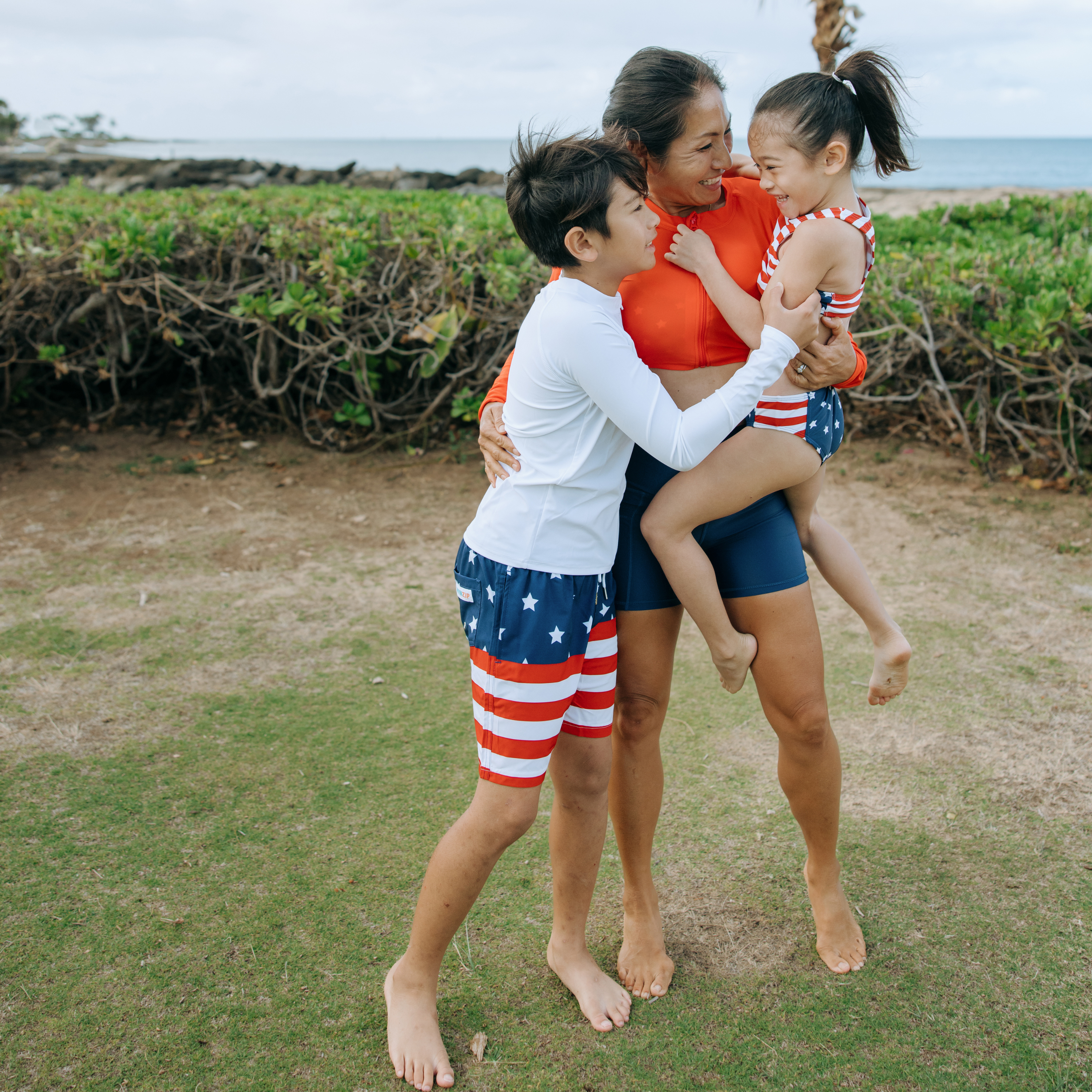 Girls Halter Top Bikini Set (2 Piece) | "Americana"-SwimZip UPF 50+ Sun Protective Swimwear & UV Zipper Rash Guards-pos3