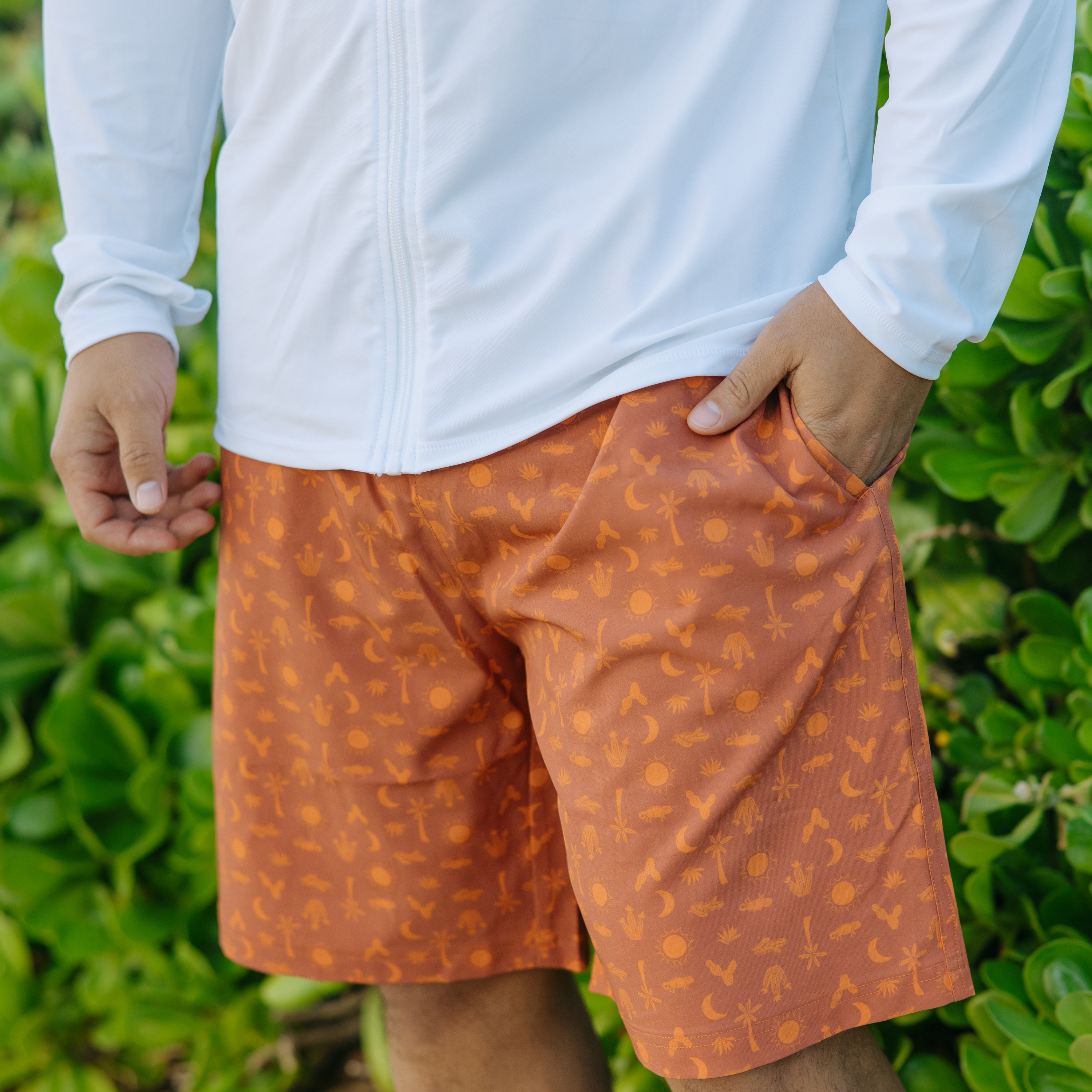 Men's 8" Swim Trunks Boxer Brief Liner | "Desert"-SwimZip UPF 50+ Sun Protective Swimwear & UV Zipper Rash Guards-pos3