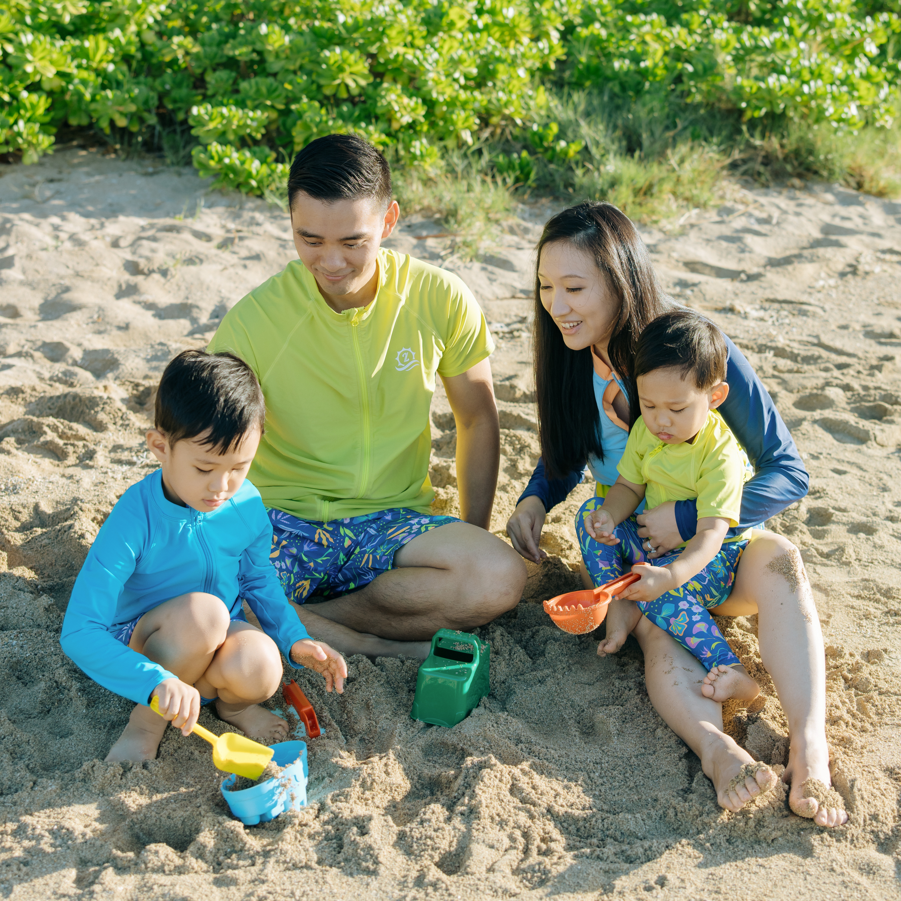 Kids Swim Pants | "Tropadelic"-SwimZip UPF 50+ Sun Protective Swimwear & UV Zipper Rash Guards-pos5