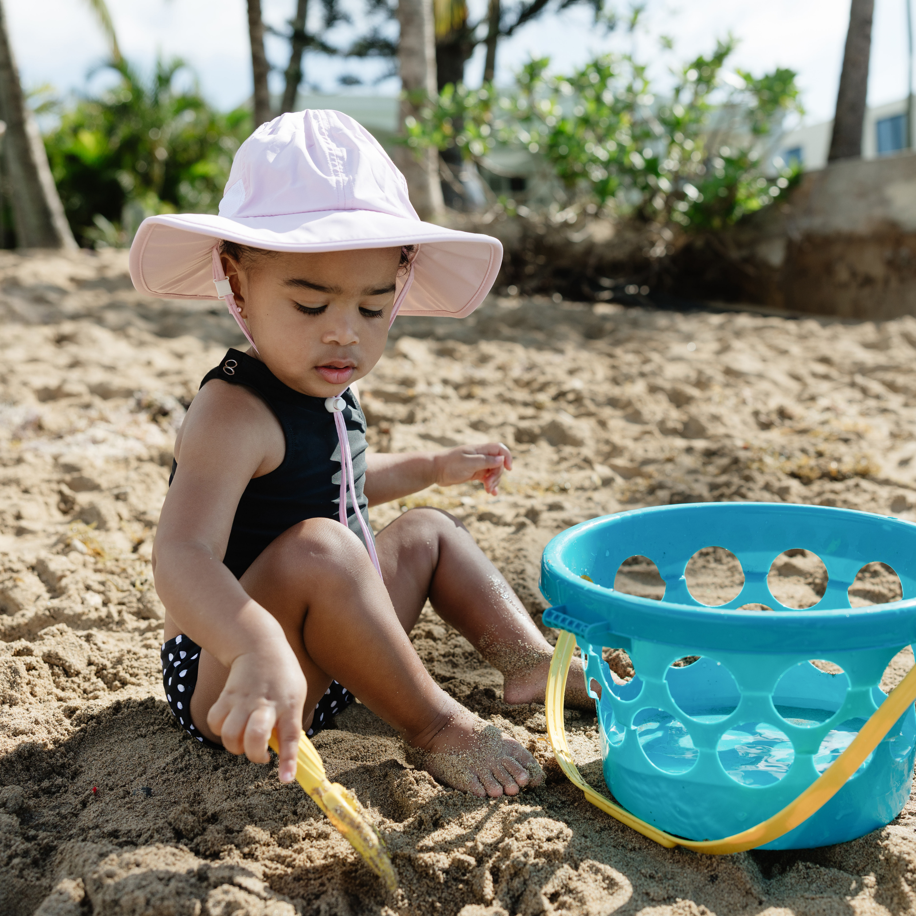 Girls Halter Top Bikini Set (2 Piece) | "Black Polka Dot"-SwimZip UPF 50+ Sun Protective Swimwear & UV Zipper Rash Guards-pos2
