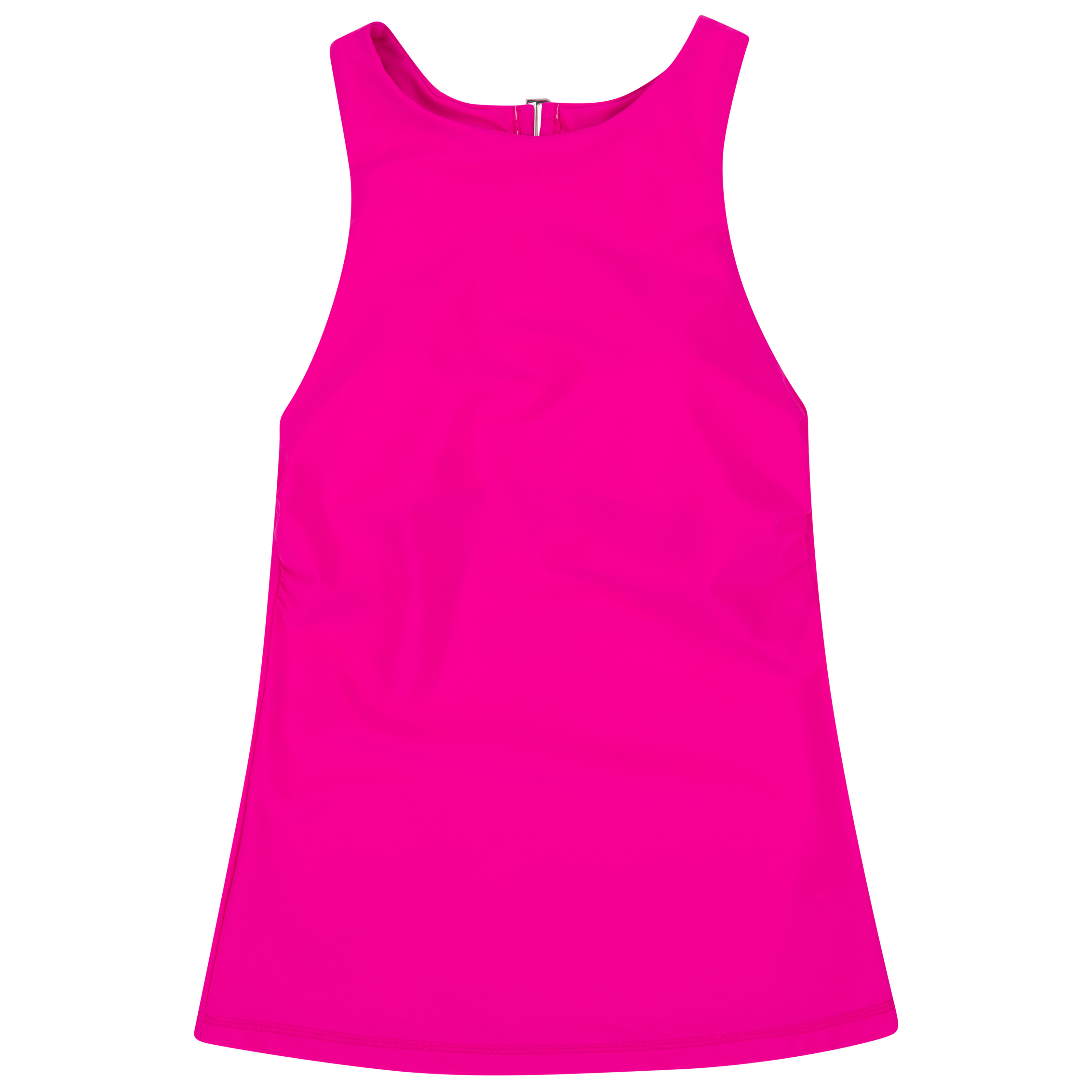 Women’s High Neck Fitted Tankini Top | “Manic Magenta"-XS-Manic Magenta-SwimZip UPF 50+ Sun Protective Swimwear & UV Zipper Rash Guards-pos1