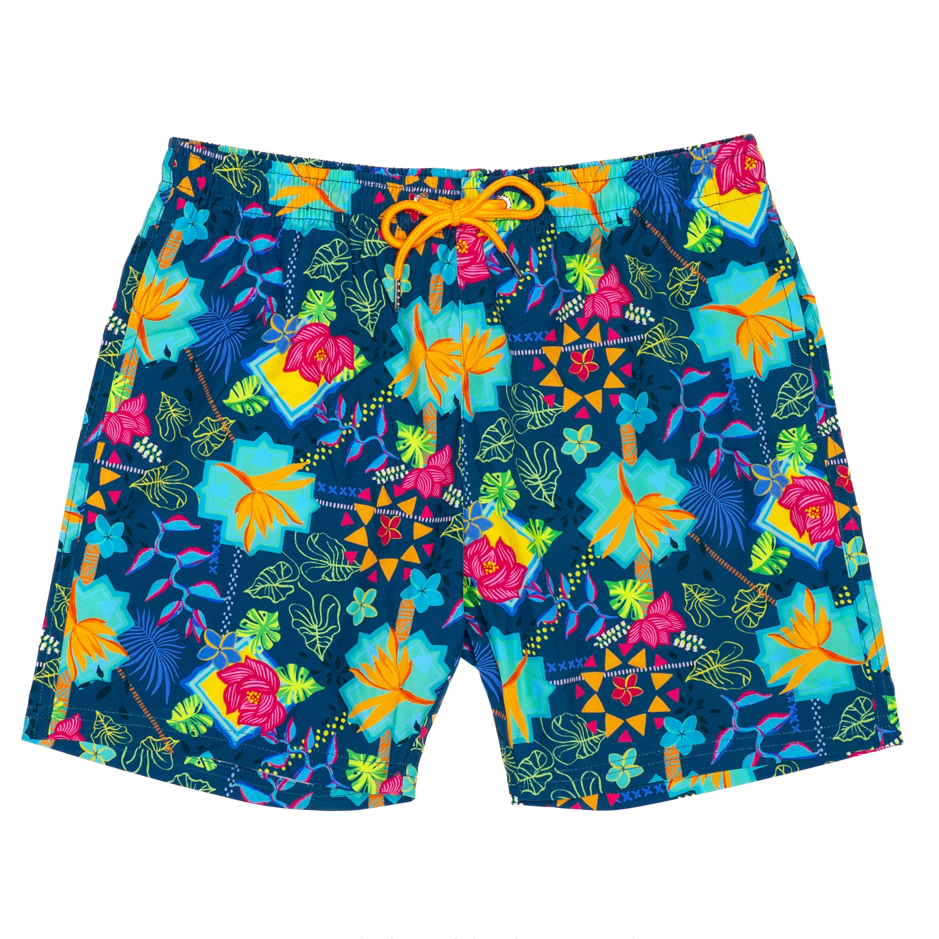 Boys Swim Trunks Boxer Brief Liner (sizes 6-14) | “Summer Max"-6-8-Summer Max-SwimZip UPF 50+ Sun Protective Swimwear & UV Zipper Rash Guards-pos1