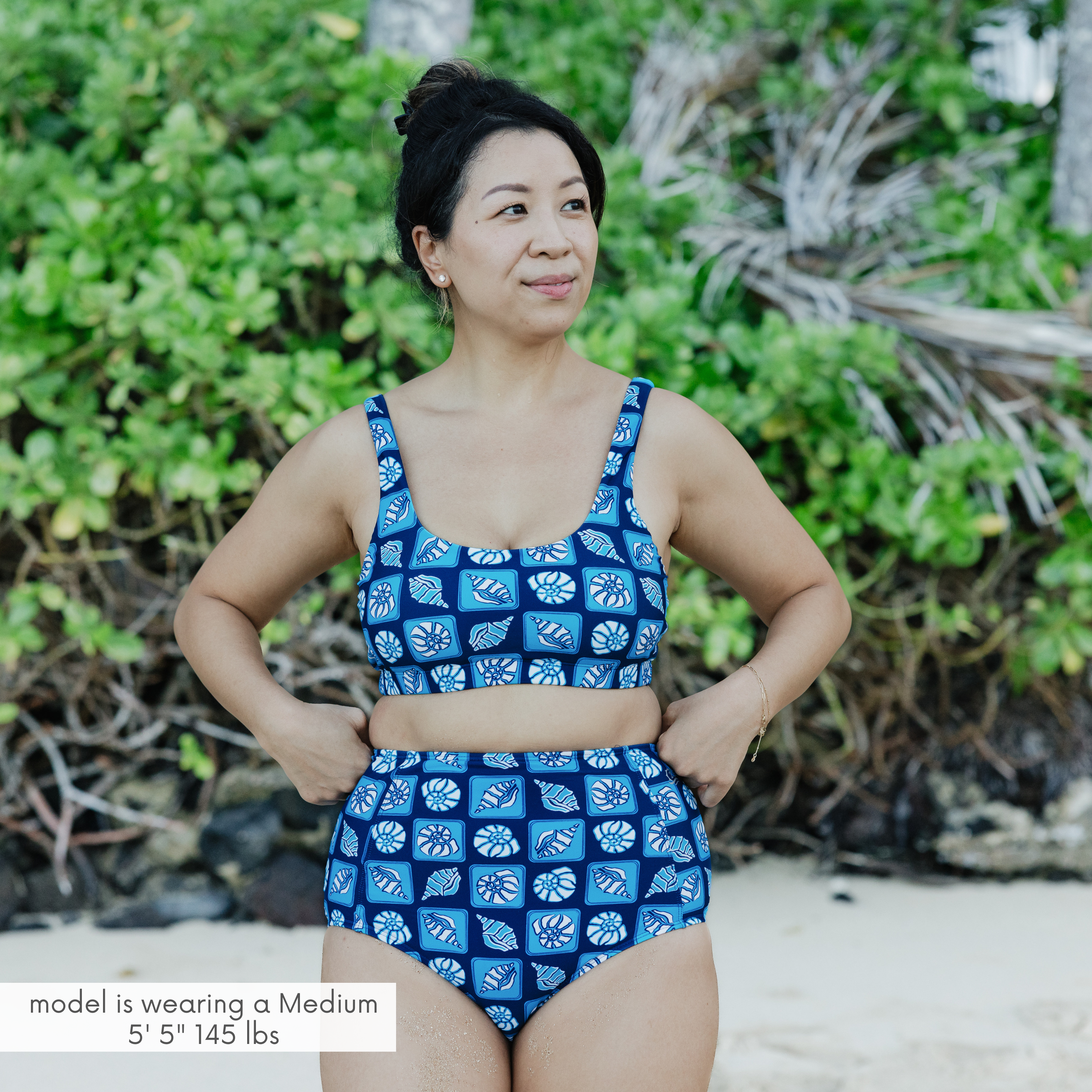 Women's High Waist Bikini Bottoms | "Coastal"-SwimZip UPF 50+ Sun Protective Swimwear & UV Zipper Rash Guards-pos5
