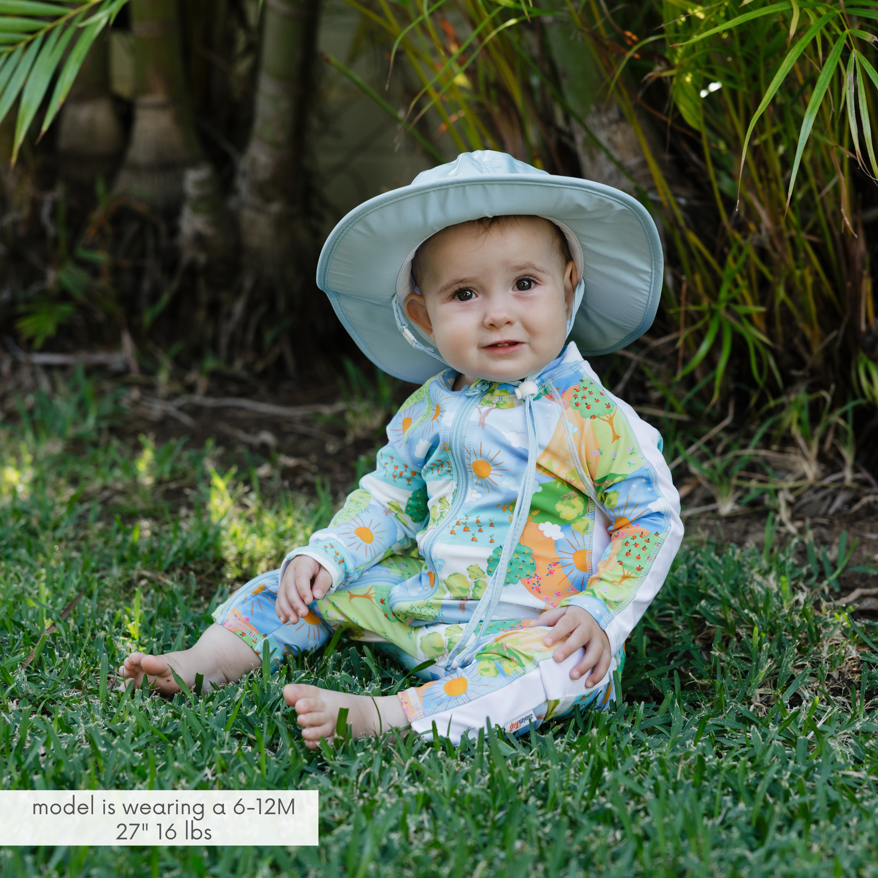 Sunsuit - Long Sleeve Romper Swimsuit | "Sunshine"-SwimZip UPF 50+ Sun Protective Swimwear & UV Zipper Rash Guards-pos2