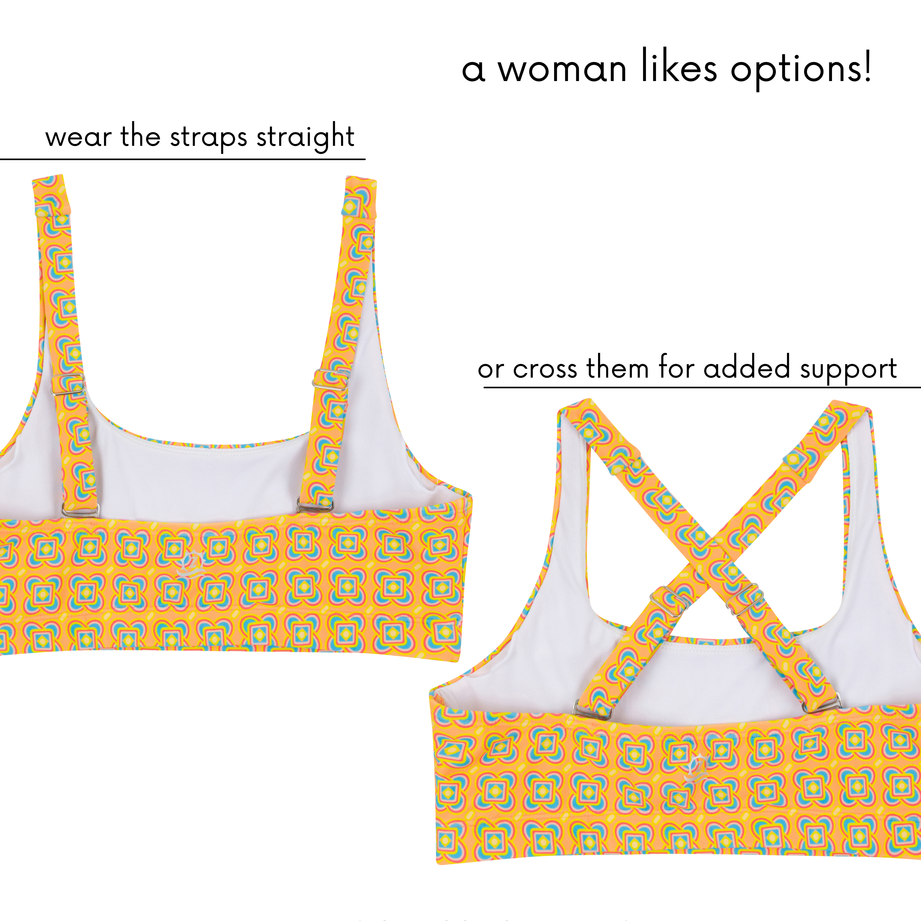 Women's Scoop Neck Bikini Top | "Kaleidoscope"-SwimZip UPF 50+ Sun Protective Swimwear & UV Zipper Rash Guards-pos7