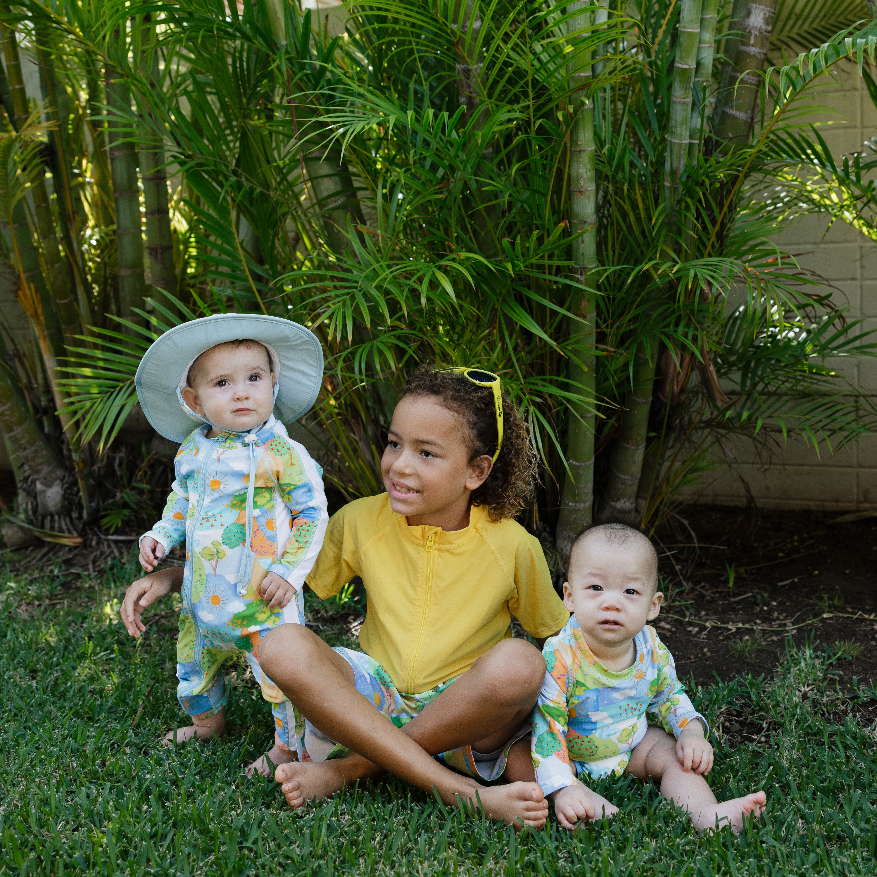 Sunsuit - Long Sleeve Romper Swimsuit | "Sunshine"-SwimZip UPF 50+ Sun Protective Swimwear & UV Zipper Rash Guards-pos3