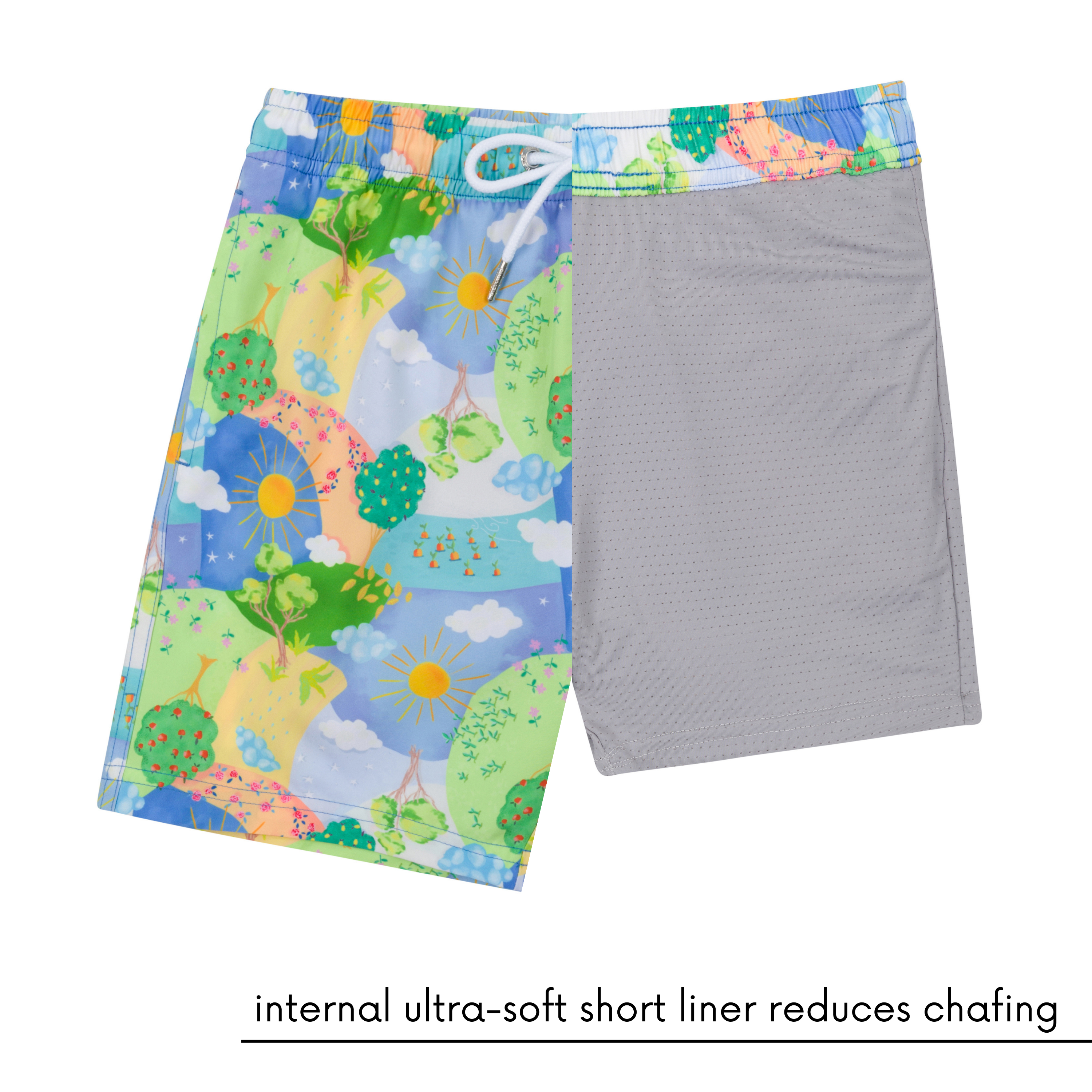 Boys Swim Trunks Boxer Brief Liner (sizes 6-14) | “Sunshine"-SwimZip UPF 50+ Sun Protective Swimwear & UV Zipper Rash Guards-pos6