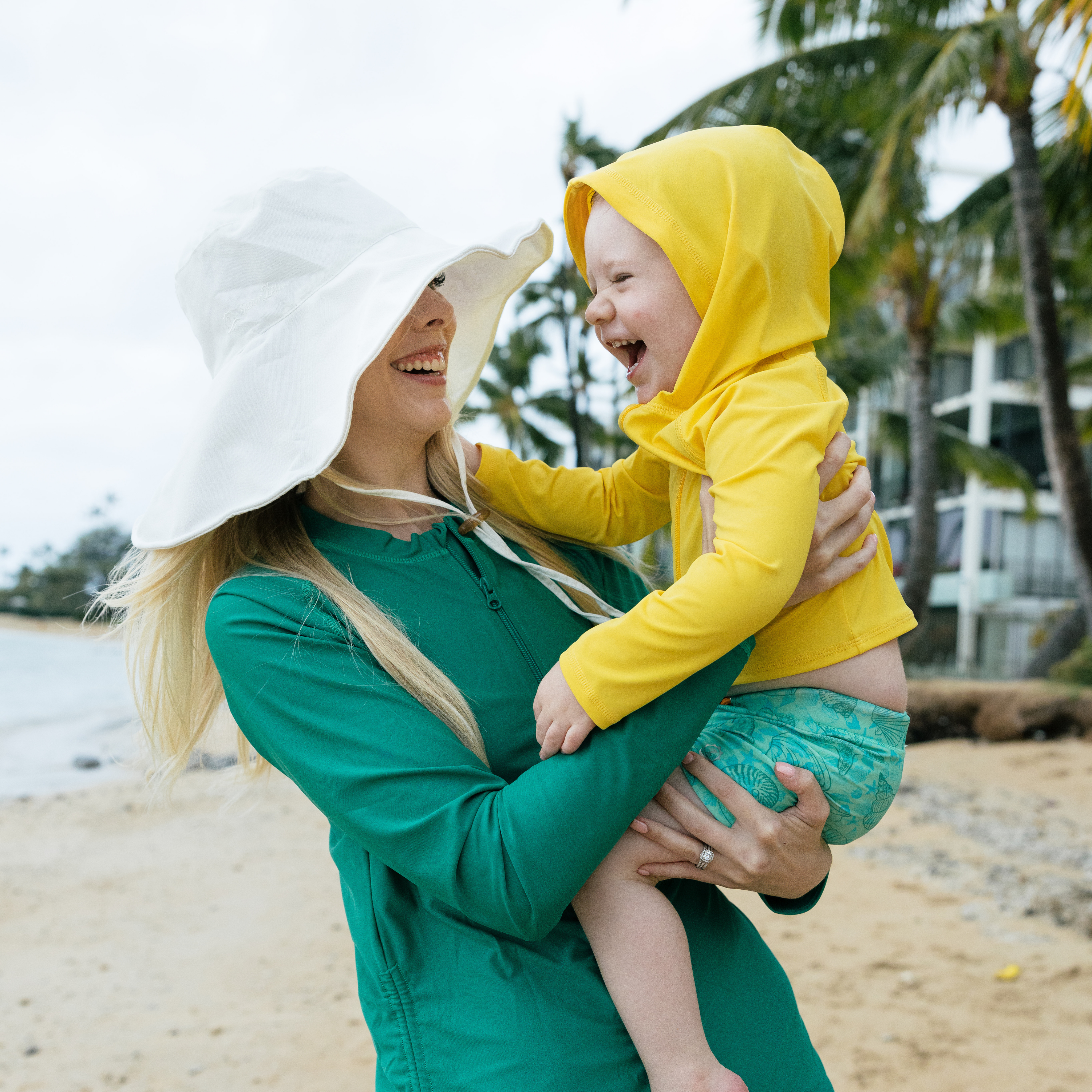 Kids Hooded Long Sleeve Zipper Rash Guard Swim Shirt | "Yellow"-SwimZip UPF 50+ Sun Protective Swimwear & UV Zipper Rash Guards-pos9