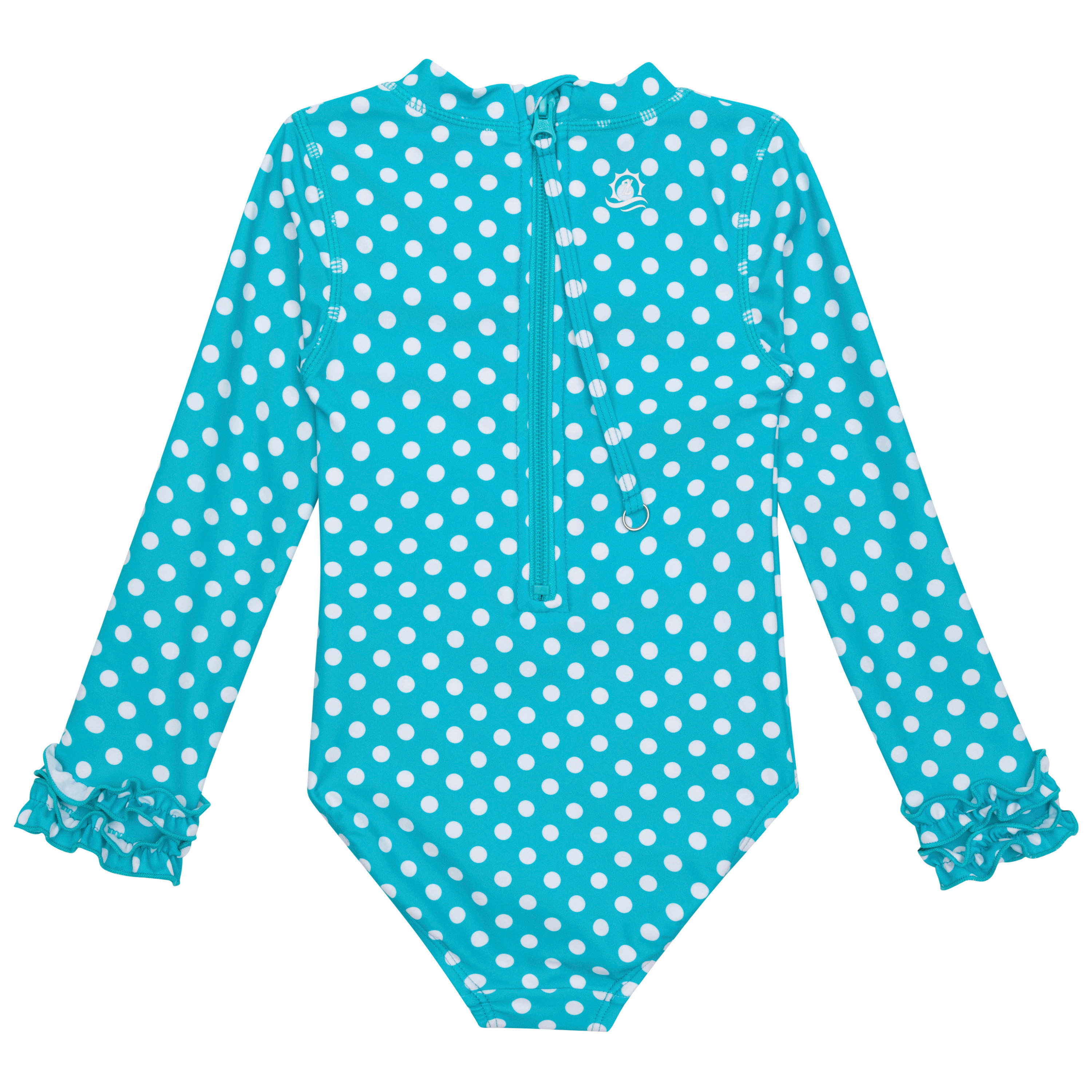 Girls Long Sleeve Surf Suit (One Piece Bodysuit) | "Scuba Sassy Surfer"-SwimZip UPF 50+ Sun Protective Swimwear & UV Zipper Rash Guards-pos7