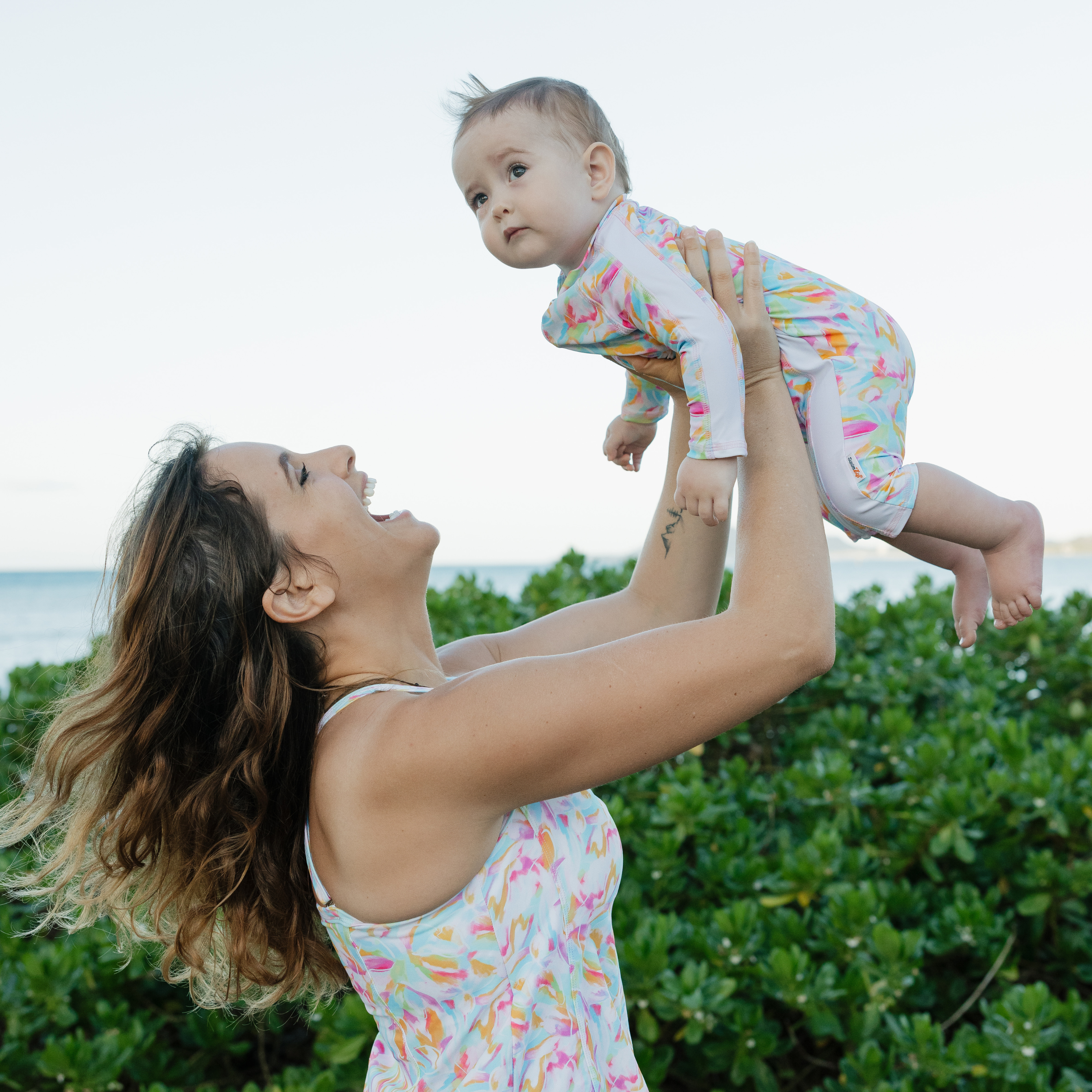 Sunsuit - Long Sleeve Romper Swimsuit | "Petals"-SwimZip UPF 50+ Sun Protective Swimwear & UV Zipper Rash Guards-pos8