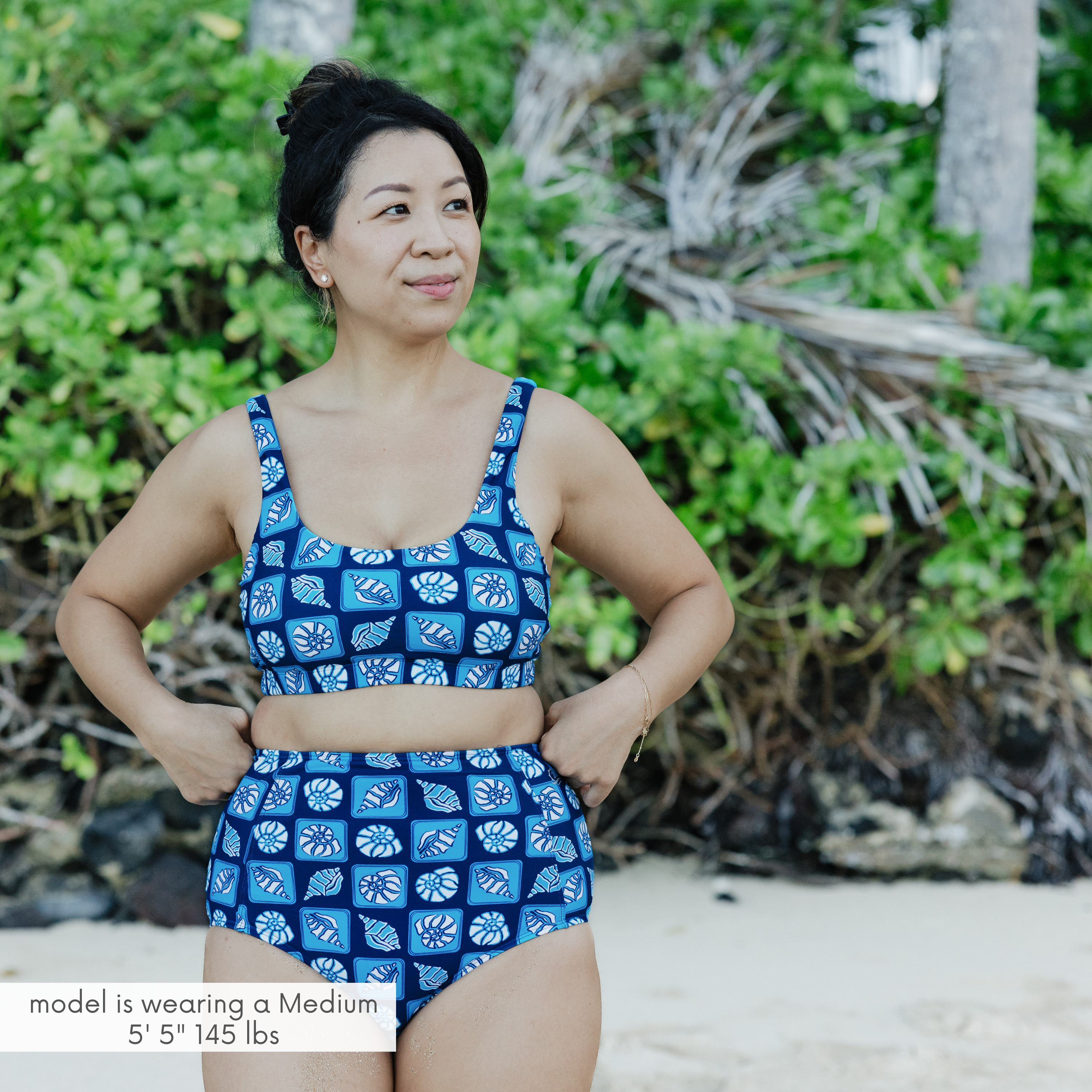 Women's Scoop Neck Bikini Top | "Coastal"-SwimZip UPF 50+ Sun Protective Swimwear & UV Zipper Rash Guards-pos2