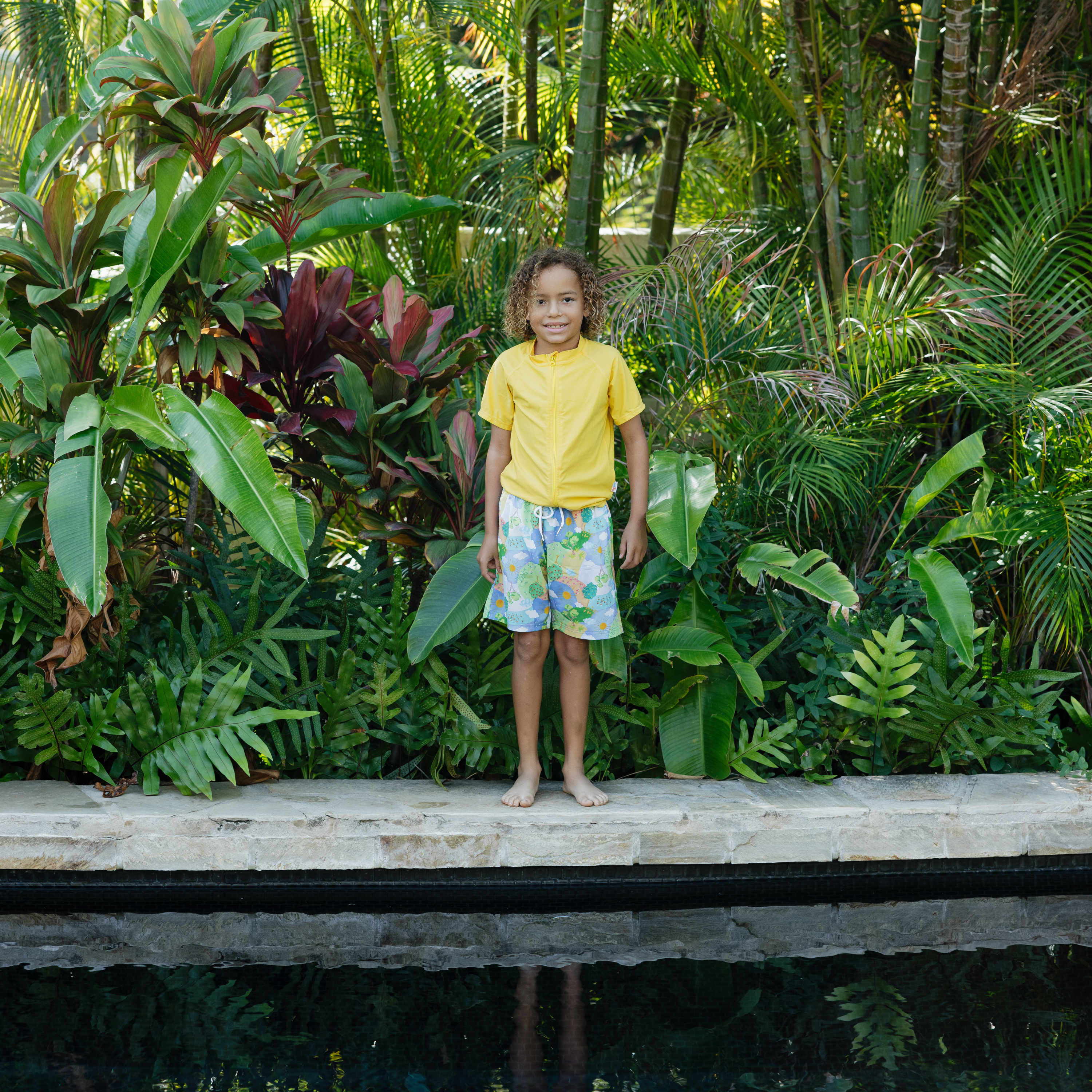 Boys Swim Trunks Boxer Brief Liner (sizes 6-14) | “Sunshine"-SwimZip UPF 50+ Sun Protective Swimwear & UV Zipper Rash Guards-pos8