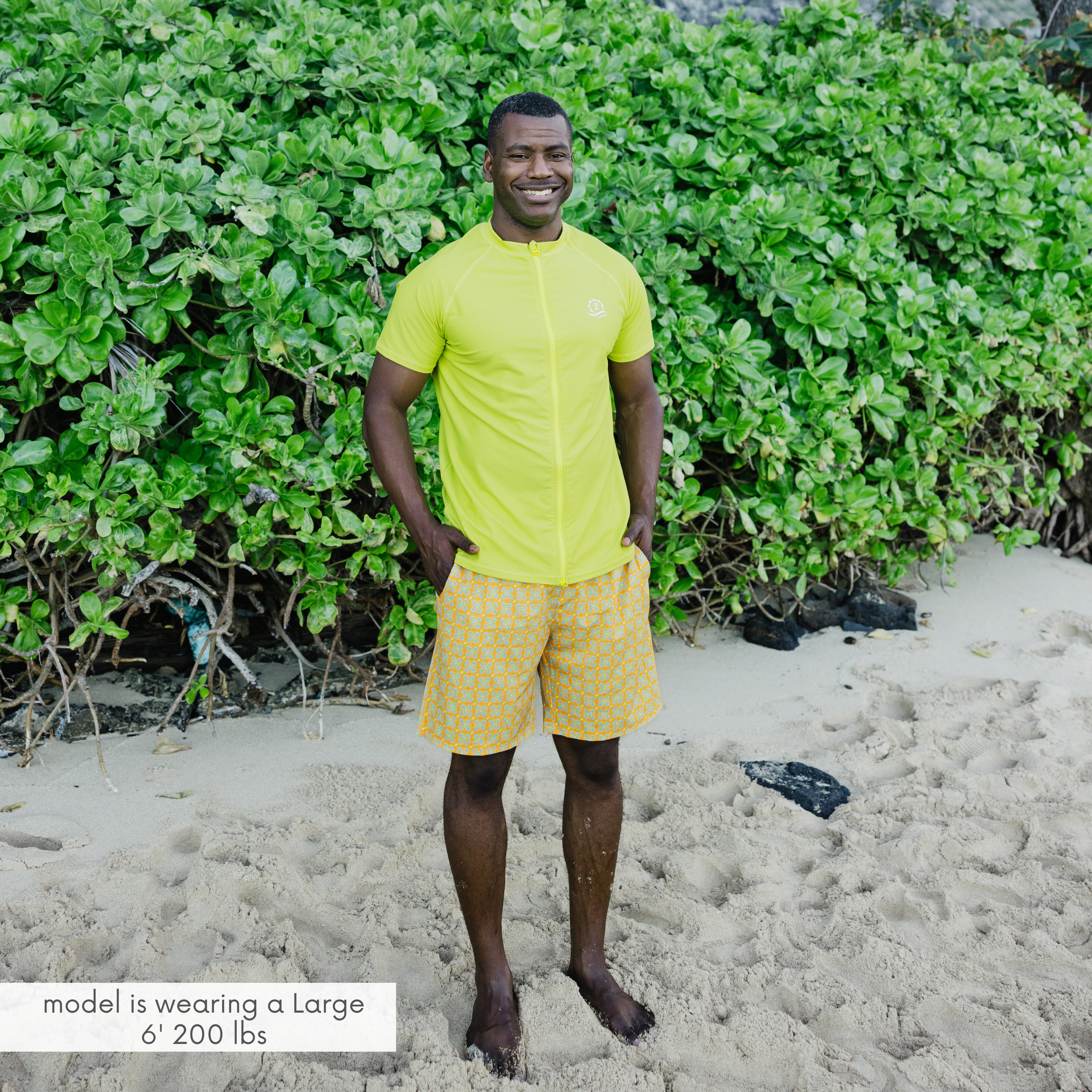 Men's 8" Swim Trunks Boxer Brief Liner | "Kaleidoscope"-SwimZip UPF 50+ Sun Protective Swimwear & UV Zipper Rash Guards-pos4