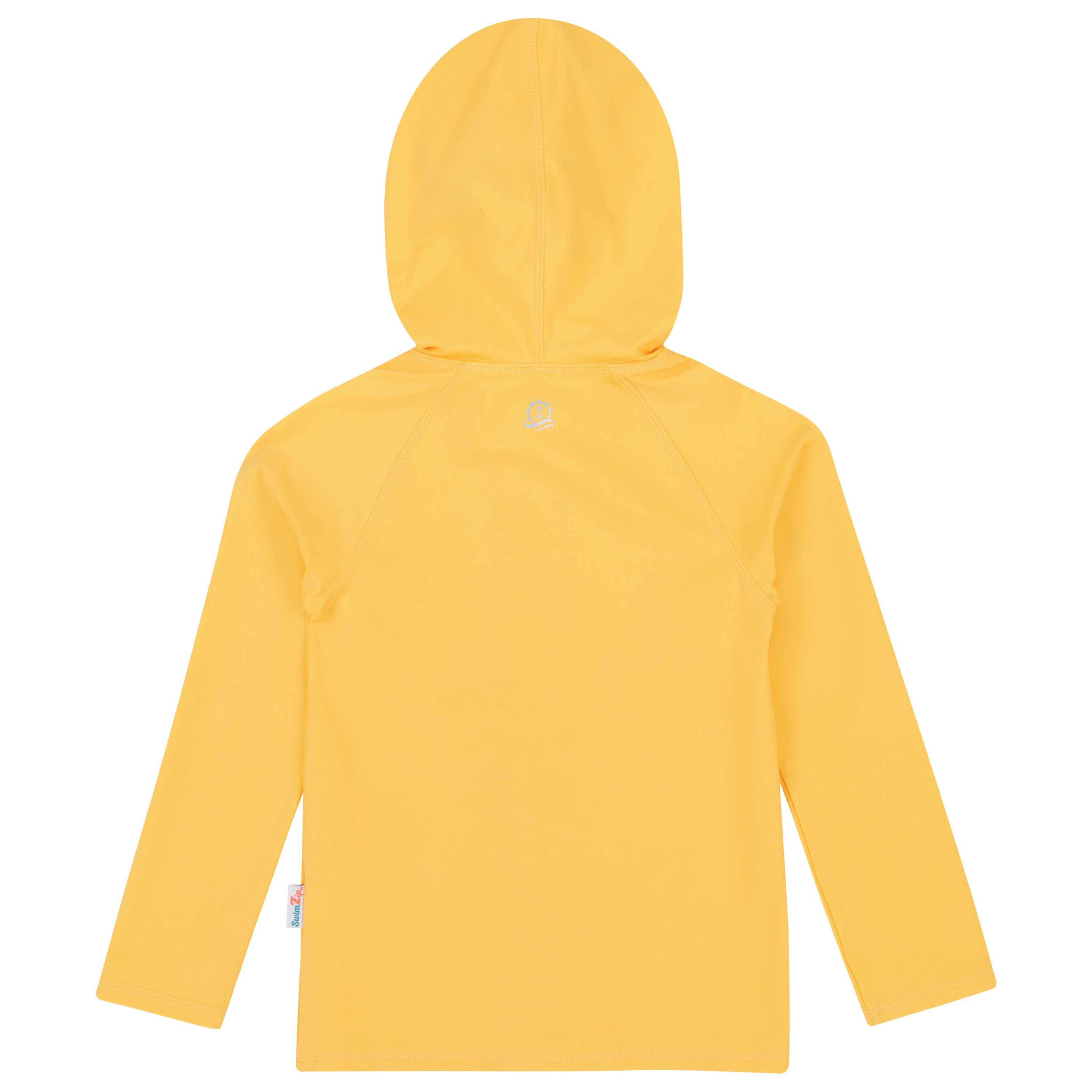 Kids Hooded Long Sleeve Zipper Rash Guard Swim Shirt | "Yellow"-SwimZip UPF 50+ Sun Protective Swimwear & UV Zipper Rash Guards-pos14