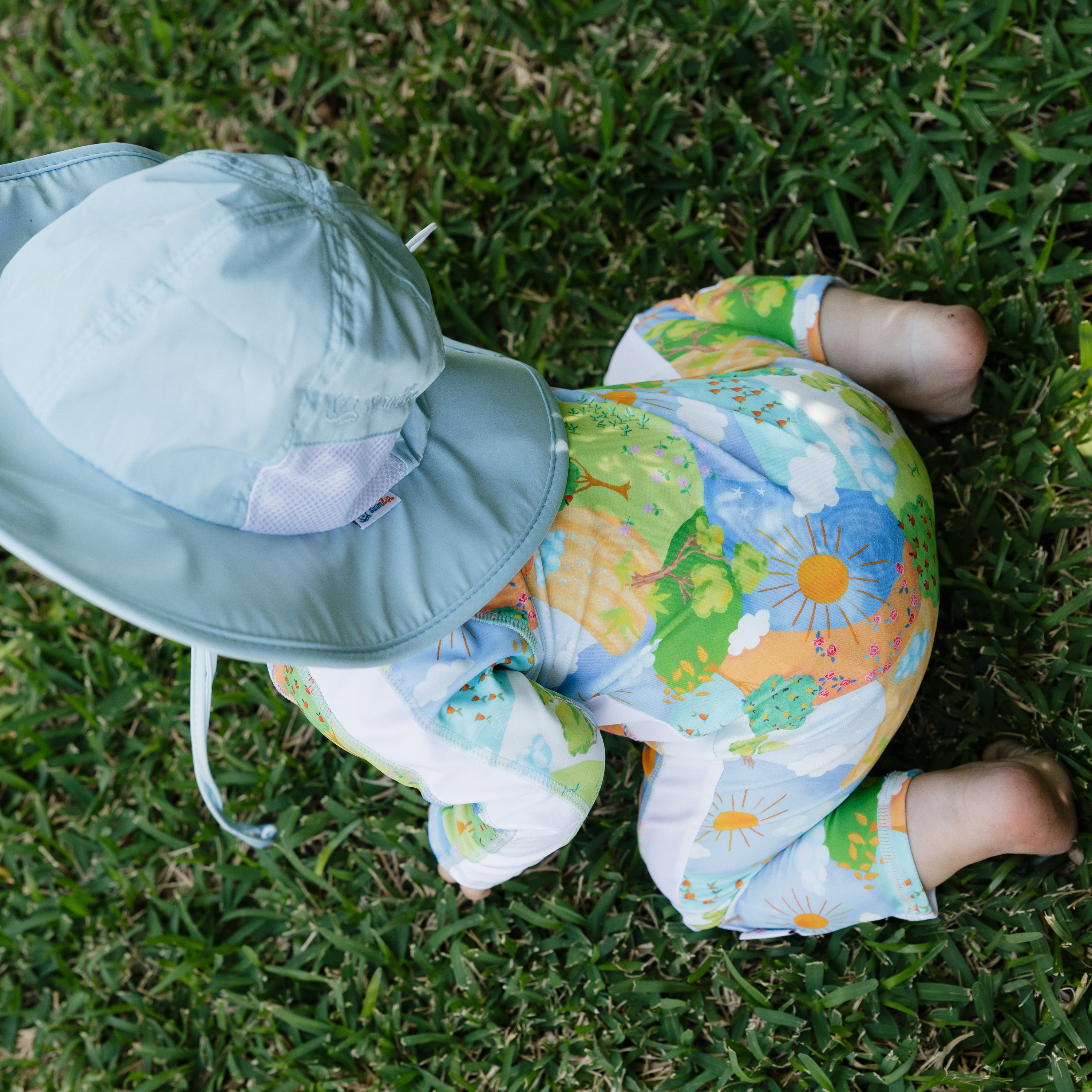 Sunsuit - Long Sleeve Romper Swimsuit | "Sunshine"-SwimZip UPF 50+ Sun Protective Swimwear & UV Zipper Rash Guards-pos7