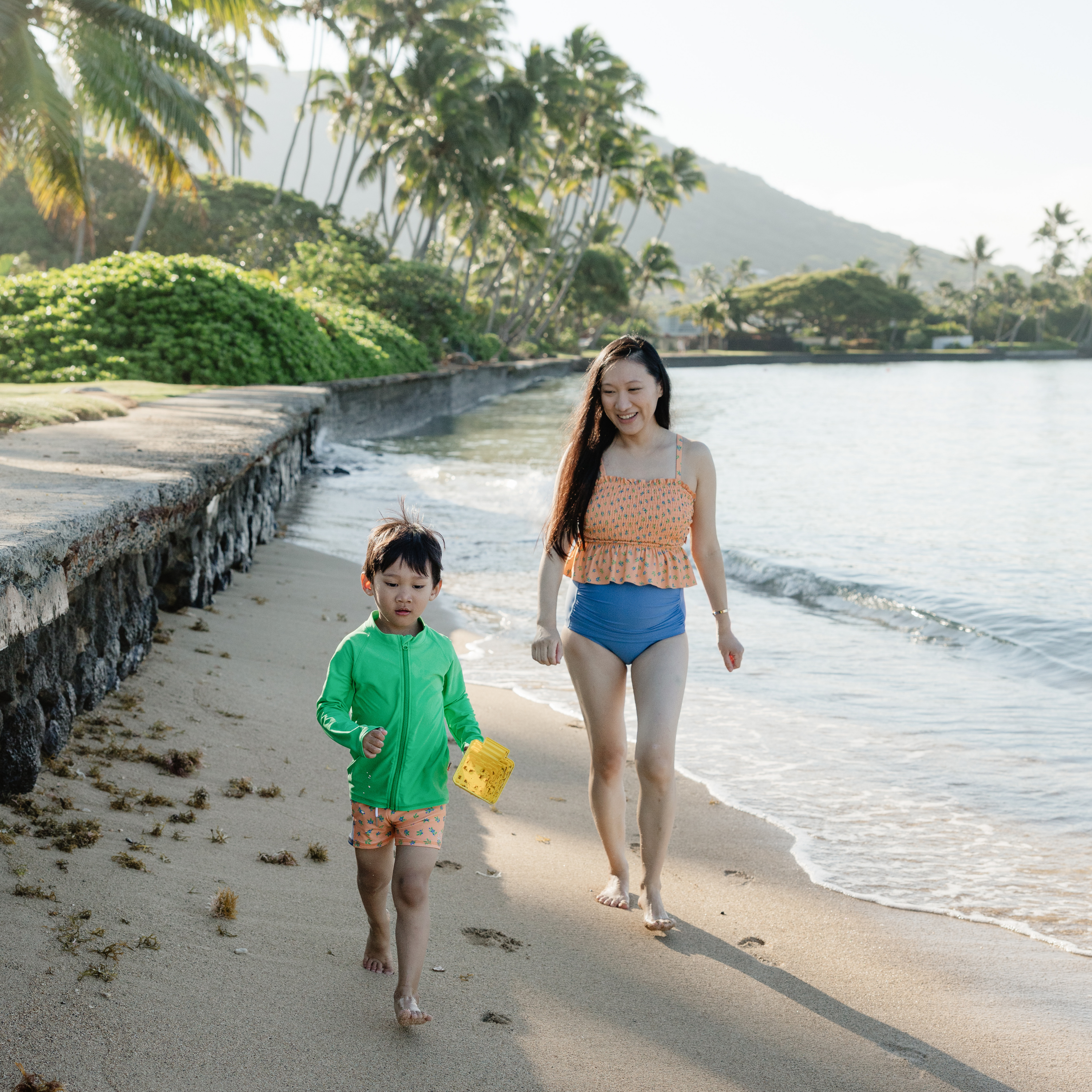 Kids Euro Swim Shorties | "Berry Bliss"-SwimZip UPF 50+ Sun Protective Swimwear & UV Zipper Rash Guards-pos2