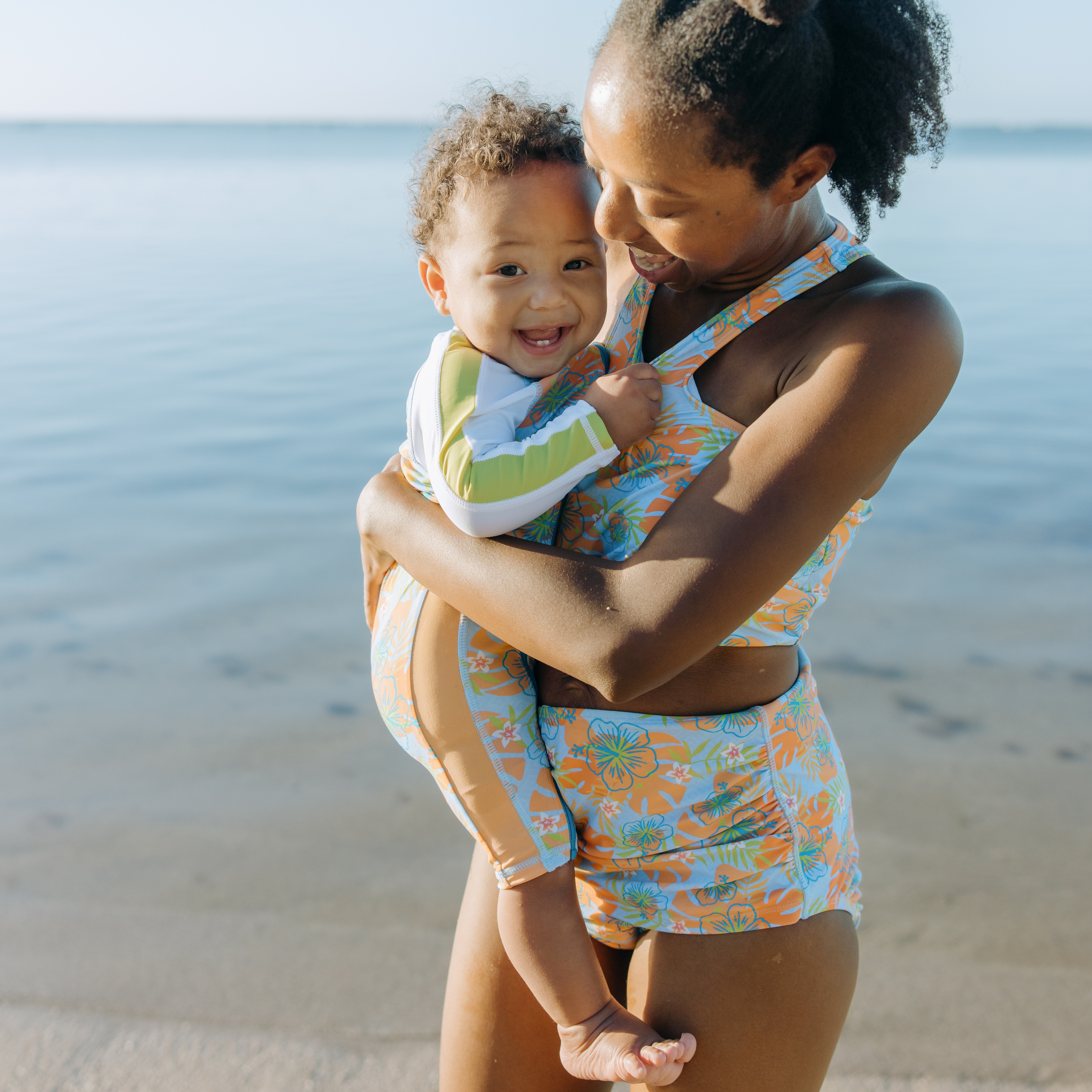 Sunsuit - Long Sleeve Romper Swimsuit | "Groovy"-SwimZip UPF 50+ Sun Protective Swimwear & UV Zipper Rash Guards-pos7