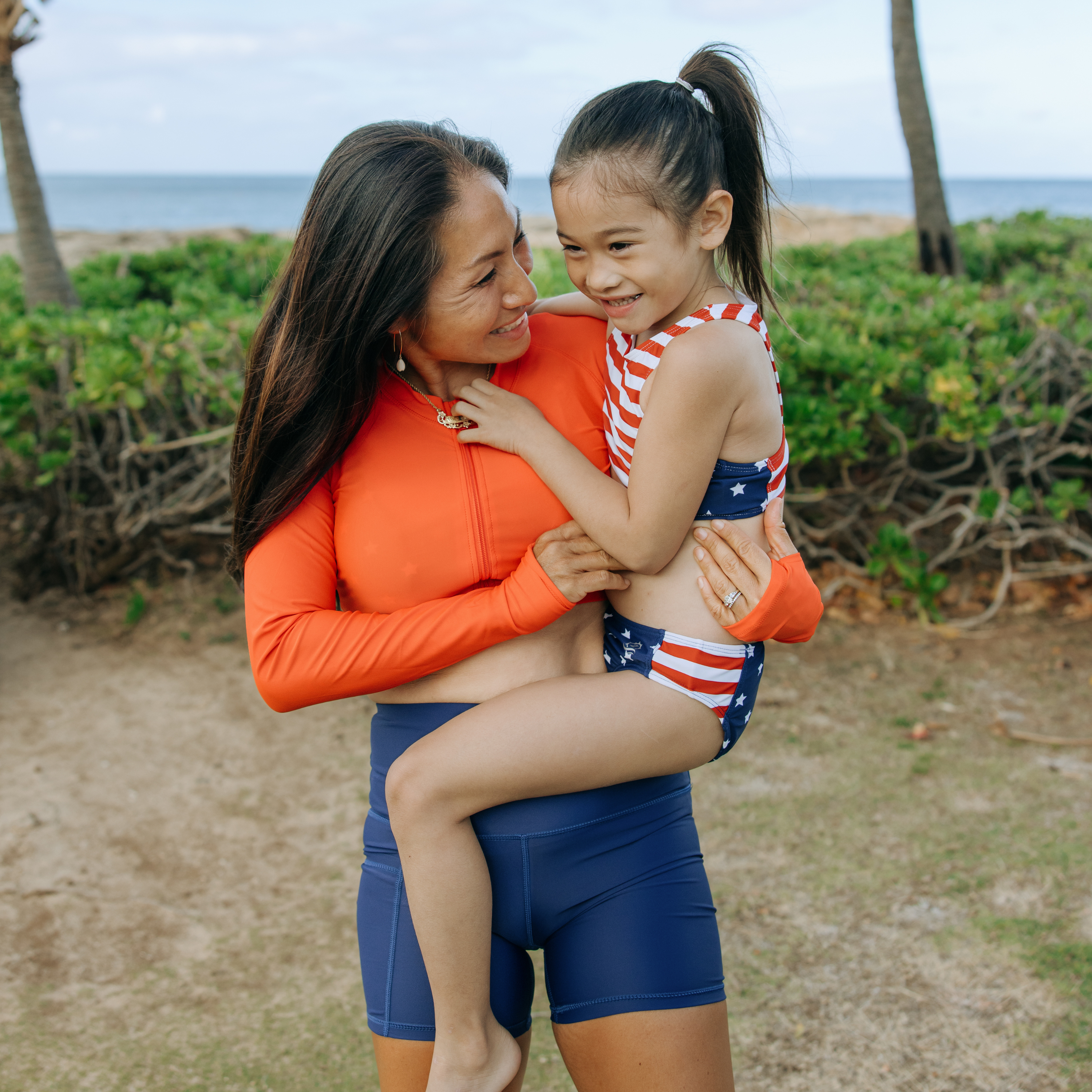 Girls Halter Top Bikini Set (2 Piece) | "Americana"-SwimZip UPF 50+ Sun Protective Swimwear & UV Zipper Rash Guards-pos5