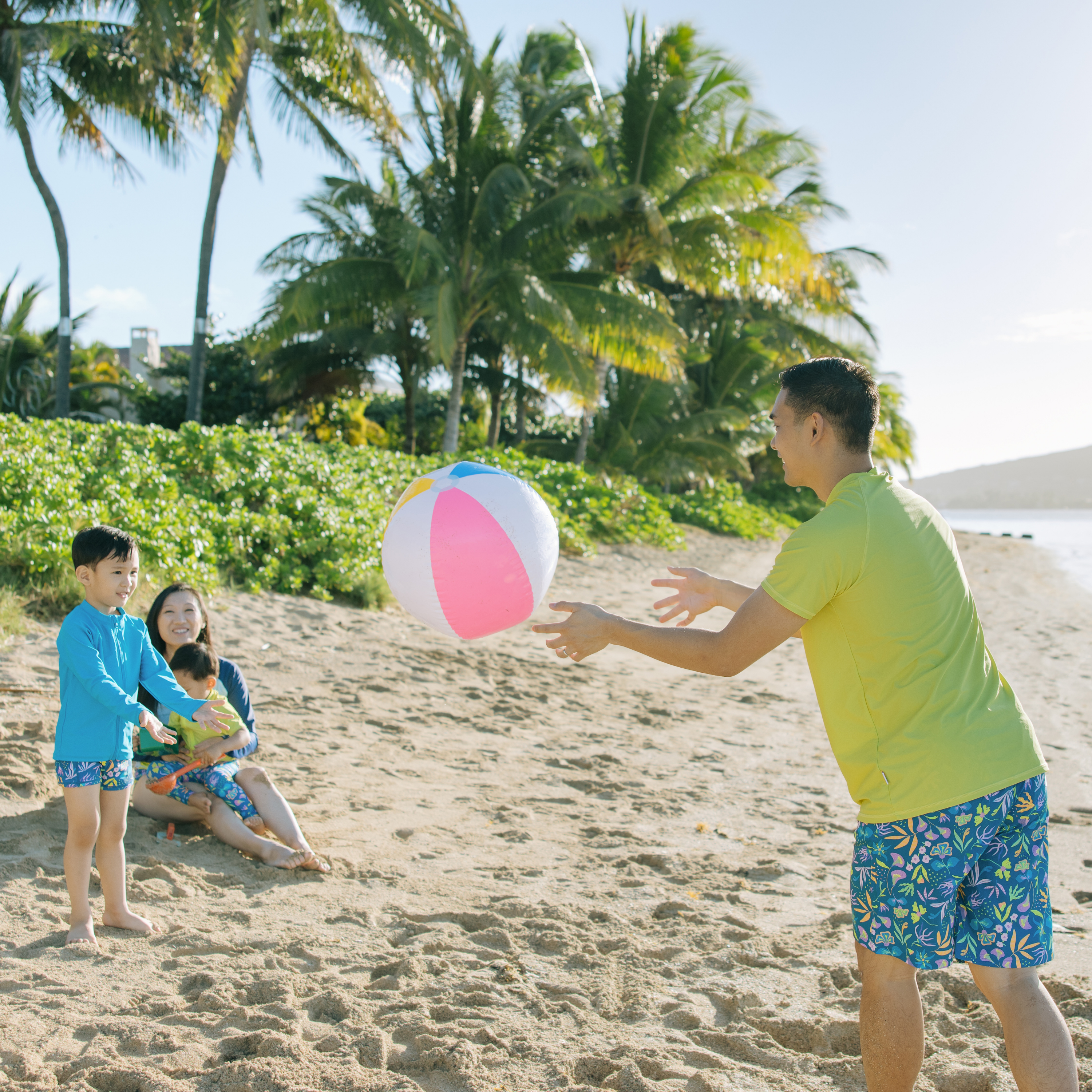Kids Euro Swim Shorties | "Tropadelic"-SwimZip UPF 50+ Sun Protective Swimwear & UV Zipper Rash Guards-pos7
