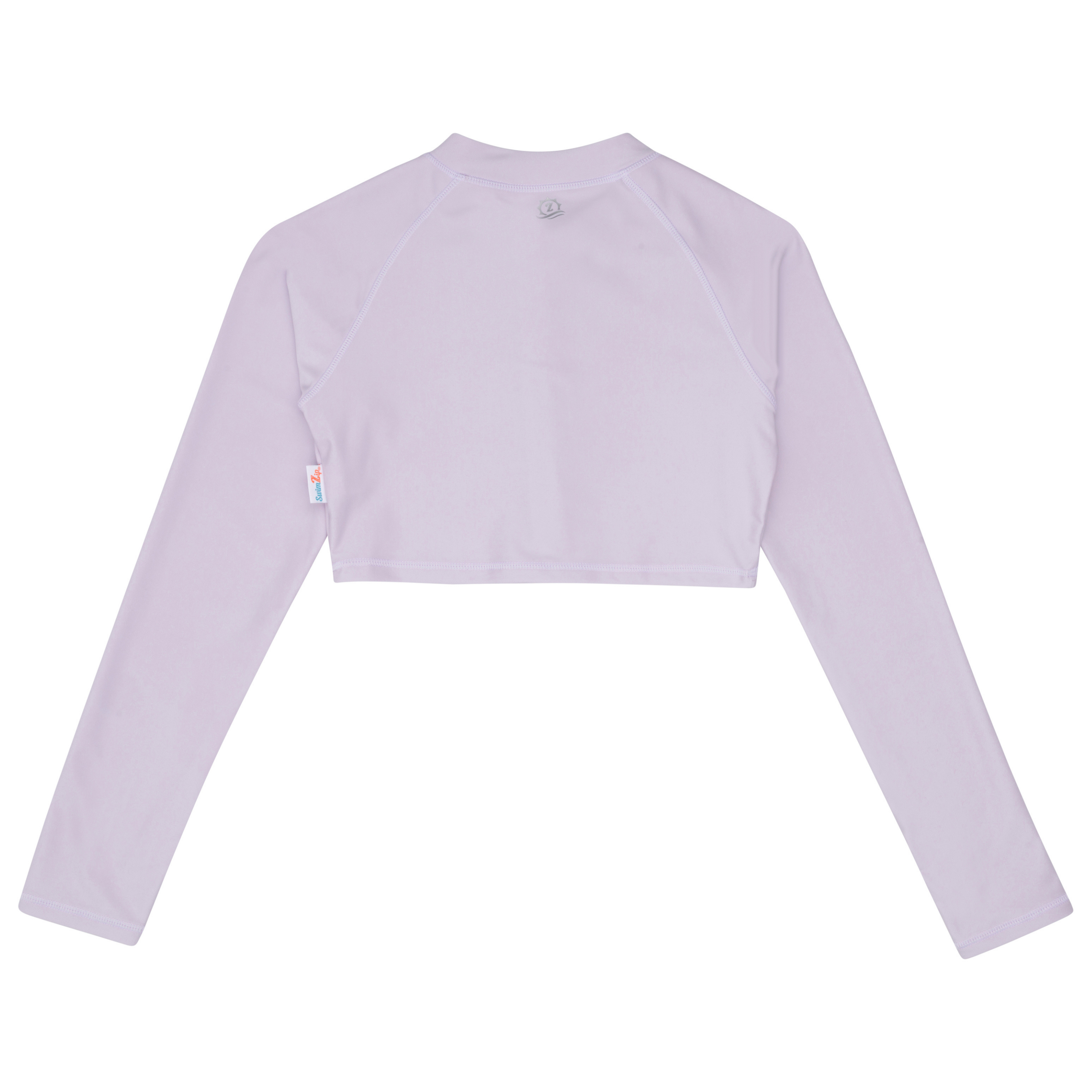 Girls Long Sleeve Crop Rash Guard | "Orchid"-SwimZip UPF 50+ Sun Protective Swimwear & UV Zipper Rash Guards-pos8