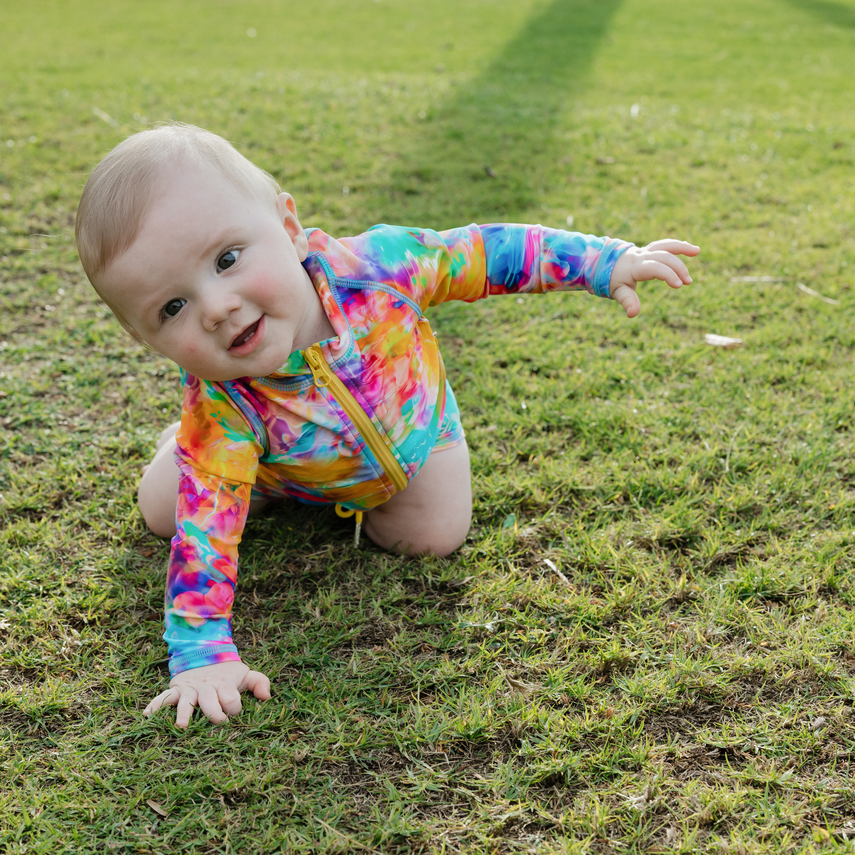 Kids Euro Swim Shorties | "Impressions"-SwimZip UPF 50+ Sun Protective Swimwear & UV Zipper Rash Guards-pos6