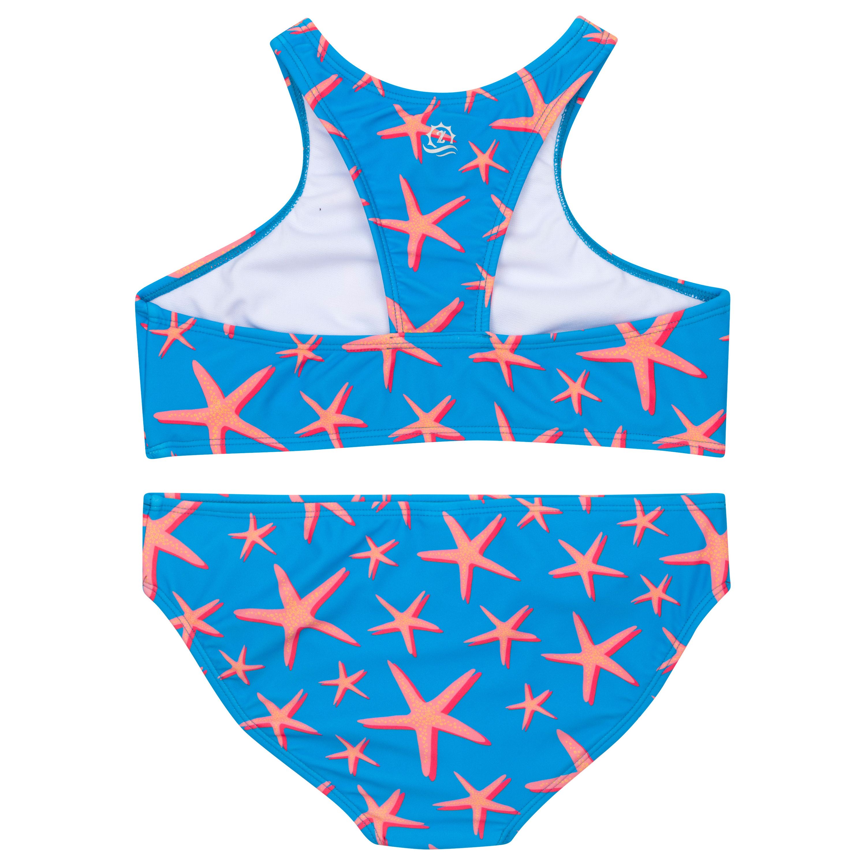 Girls Halter Top Bikini Set (2 Piece) | "Starfish"-SwimZip UPF 50+ Sun Protective Swimwear & UV Zipper Rash Guards-pos7