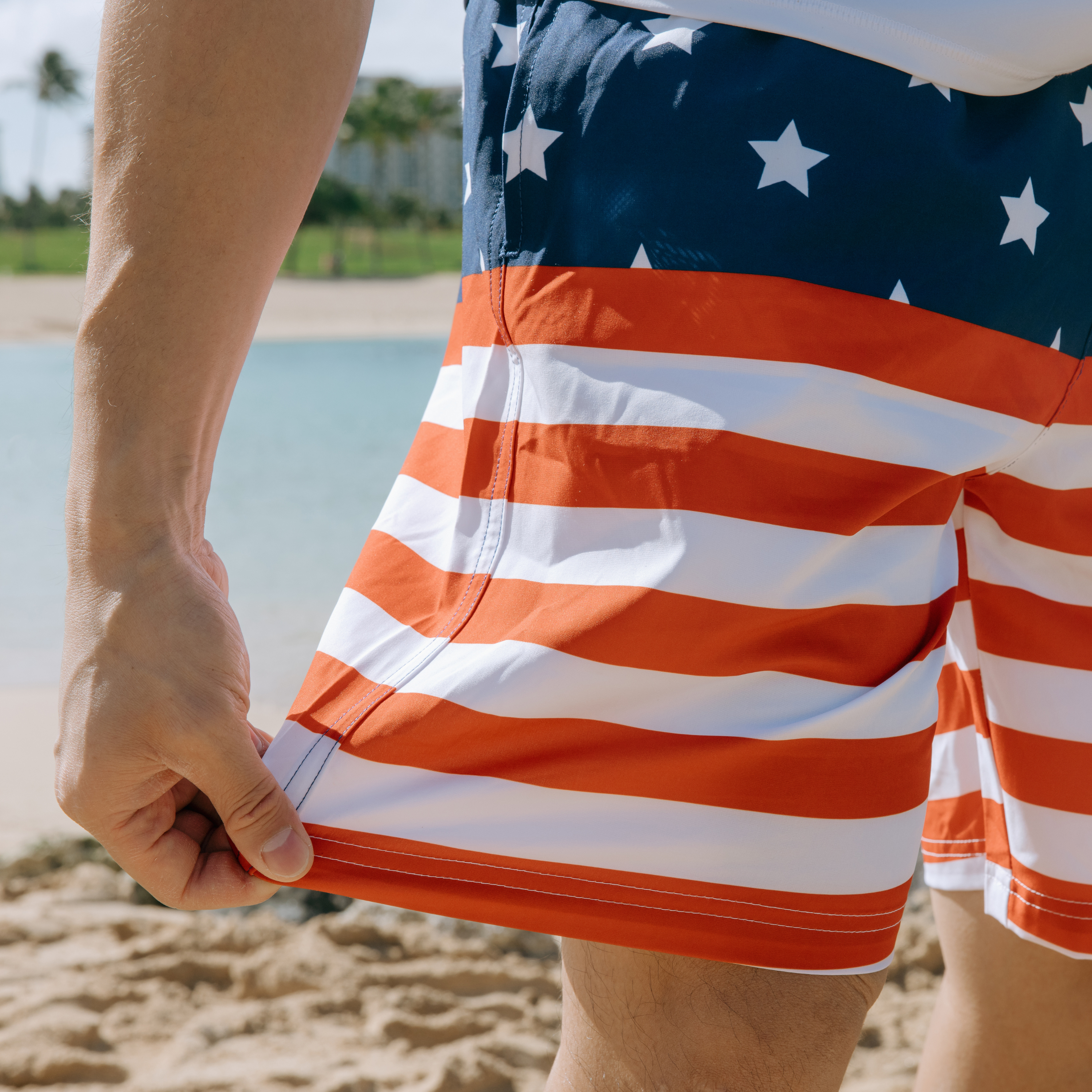 Men's 8" Swim Trunks Boxer Brief Liner | "Americana"-SwimZip UPF 50+ Sun Protective Swimwear & UV Zipper Rash Guards-pos3