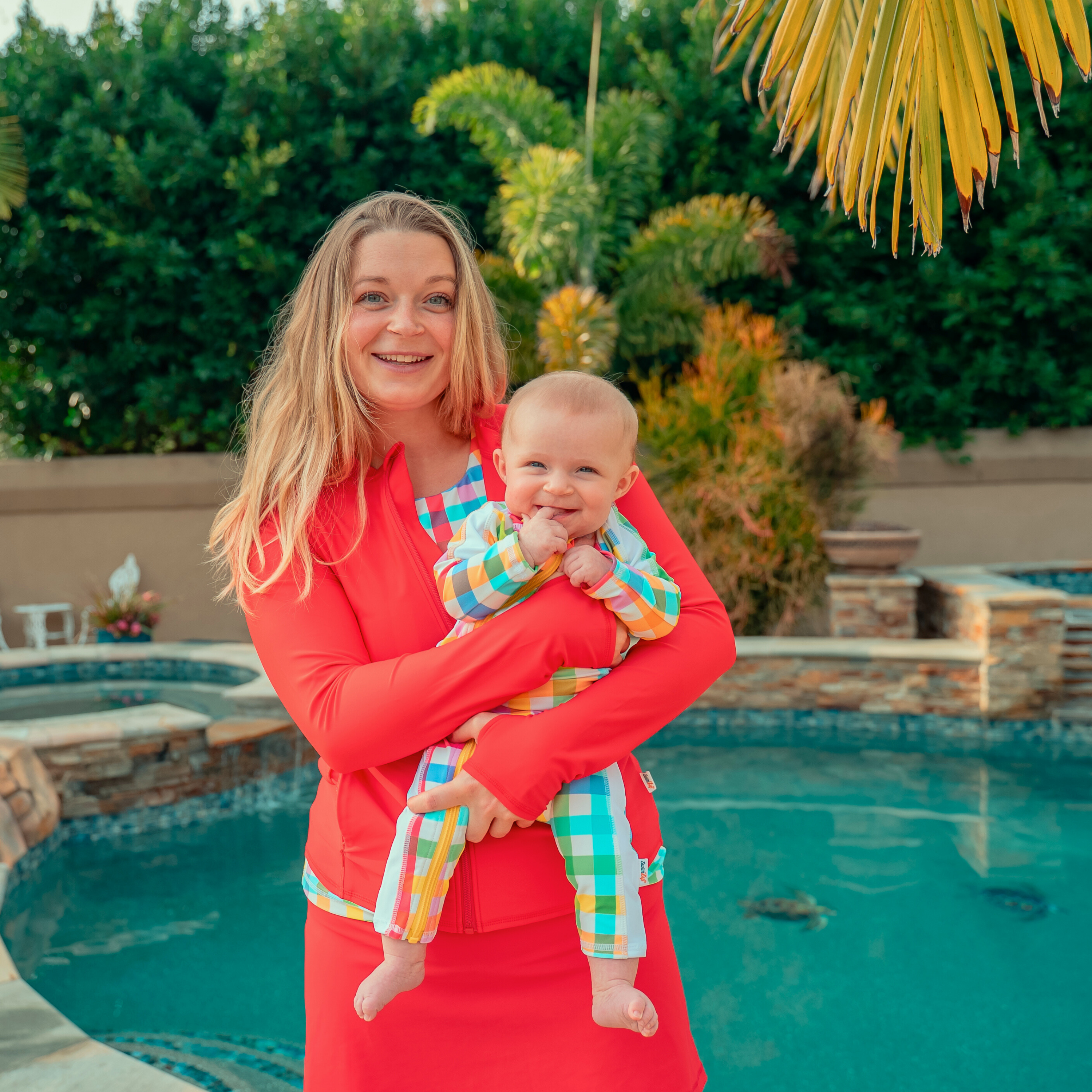 Sunsuit - Long Sleeve Romper Swimsuit | "Picnic Party"-SwimZip UPF 50+ Sun Protective Swimwear & UV Zipper Rash Guards-pos4