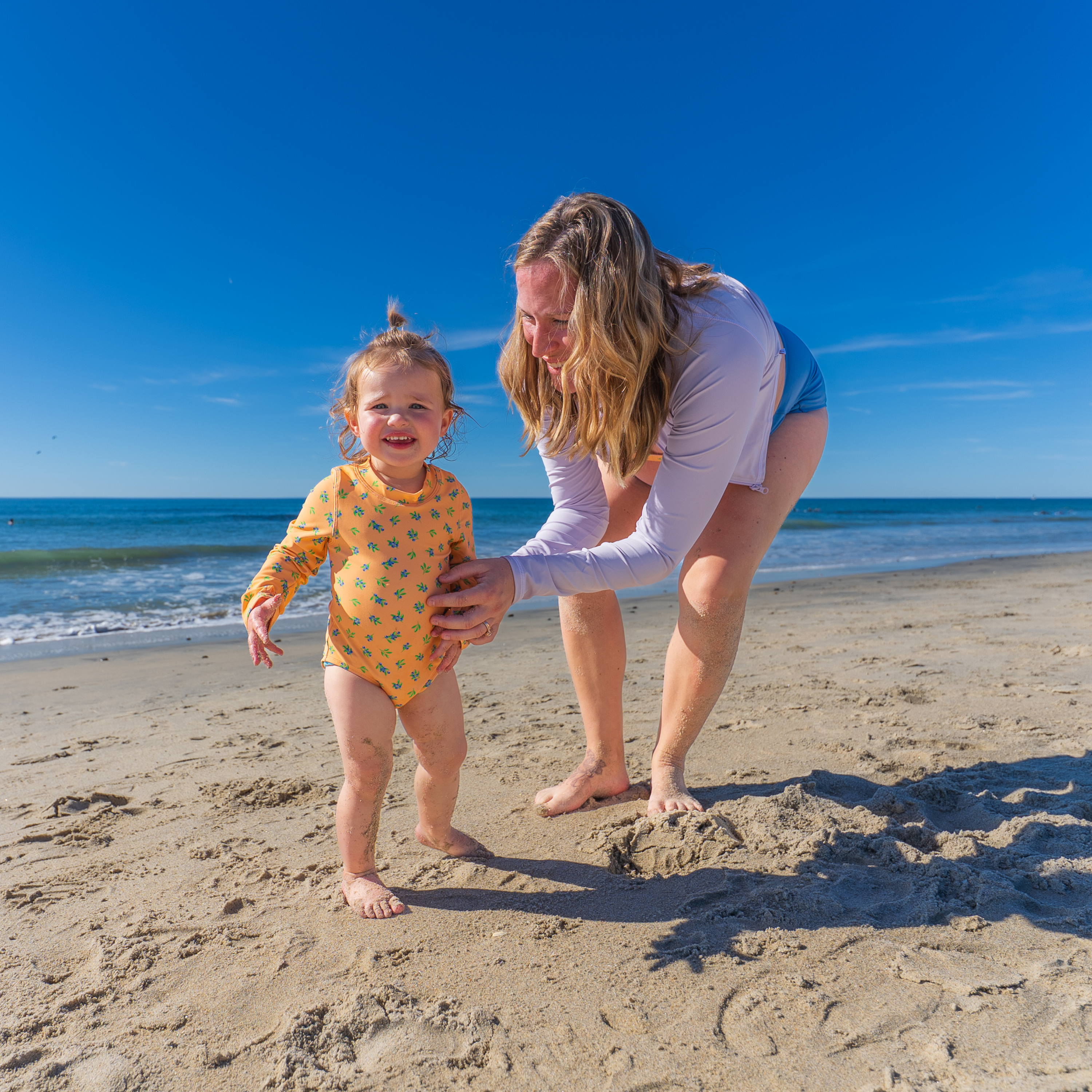 Girls Long Sleeve Surf Suit (One Piece Bodysuit) | "Berry Bliss"-SwimZip UPF 50+ Sun Protective Swimwear & UV Zipper Rash Guards-pos2