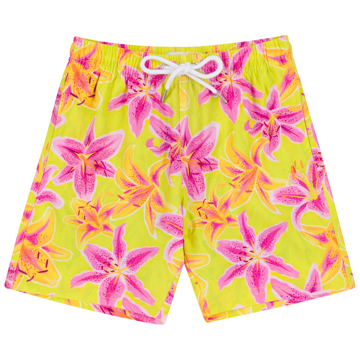 Boys Swim Trunks Boxer Brief Liner (sizes 6-14) | “Floral Takeover